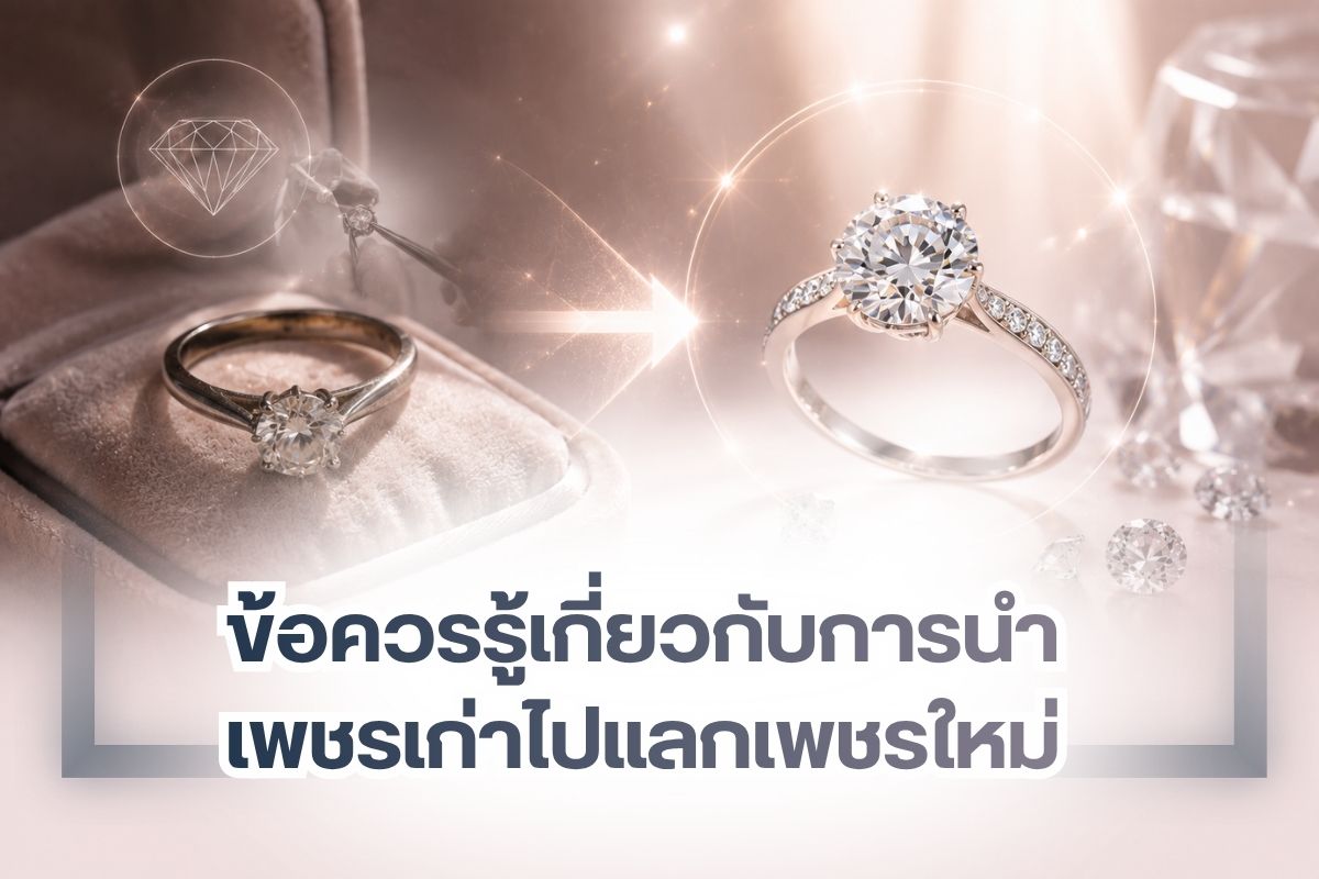 สำหรับผู้ที่มีเพชรเก่าอยู่ในมือ แต่ต้องการนำไปแลกเพชรใหม่ เพื่อนำมาใช้ทำเครื่องประดับที่มีความสวยงามอย่างเหมาะสม คุณควรรู้เกี่ยวกับรายละเอียดสำคัญต่าง ๆ ก่อนการนำเพชรเก่าที่คุณมีอยู่ไปแลก เพื่อทำให้คุณได้รับความคุ้มค่าอย่างสูงสุด ซึ่งคุณสามารถติดตามรายละเอียดได้จากภายในบทความนี้