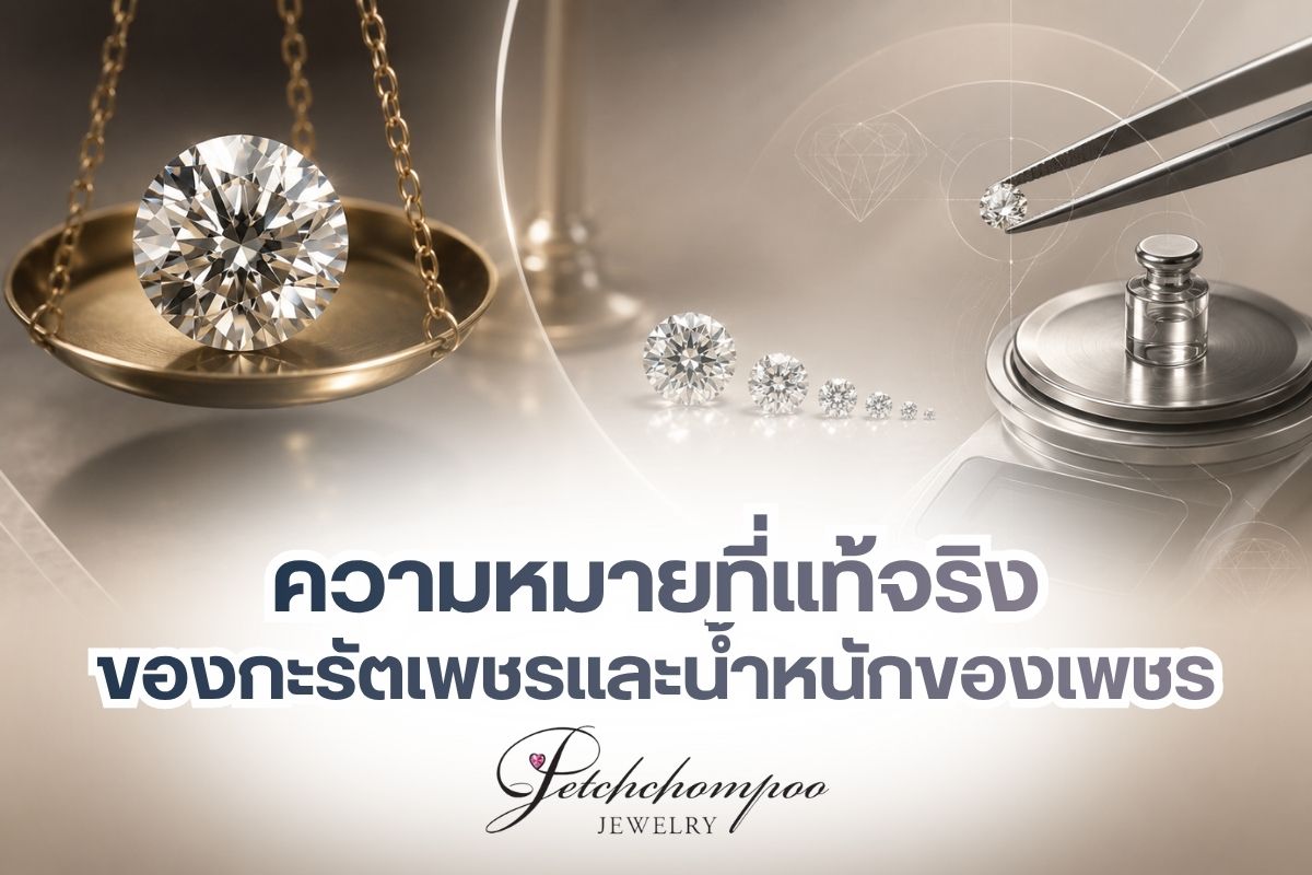 เมื่อคุณสนใจเรื่องเพชร เชื่อว่าคุณมักจะได้ยินคำว่าขนาดอยู่บ่อยครั้ง จนทำให้ใครหลายคนคิดว่ากะรัตคือน้ำหนักของเพชรเพียงอย่างเดียว ทั้งที่ในความเป็นจริงแล้วกะรัตจะเป็นการพูดถึงขนาดของเพชรและน้ำหนักรวมกัน ทั้งยังเป็นตัวบ่งบอกถึงราคาของเพชรอีกด้วย ซึ่งถ้าคุณยังสงสัยในเรื่องนี้อยู่ สามารถติดตามอ่านต่อได้เลย