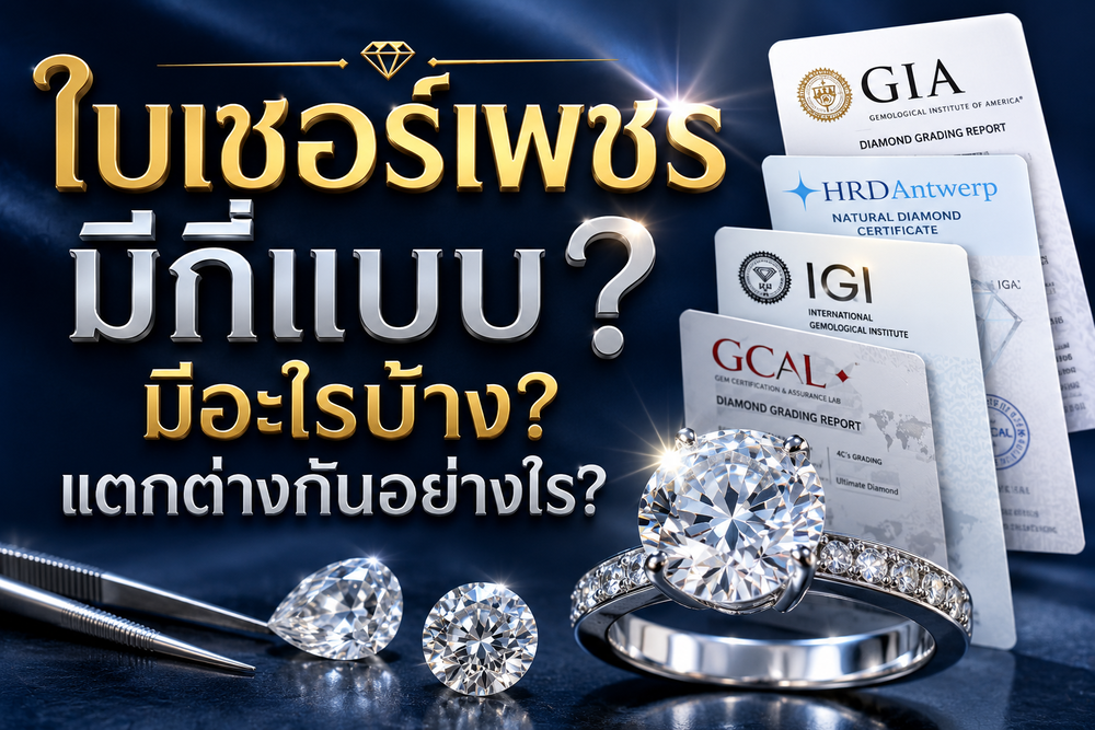 ใบเซอร์เพชรมีกี่แบบ? มีอะไรบ้าง? แตกต่างกันอย่างไร?
