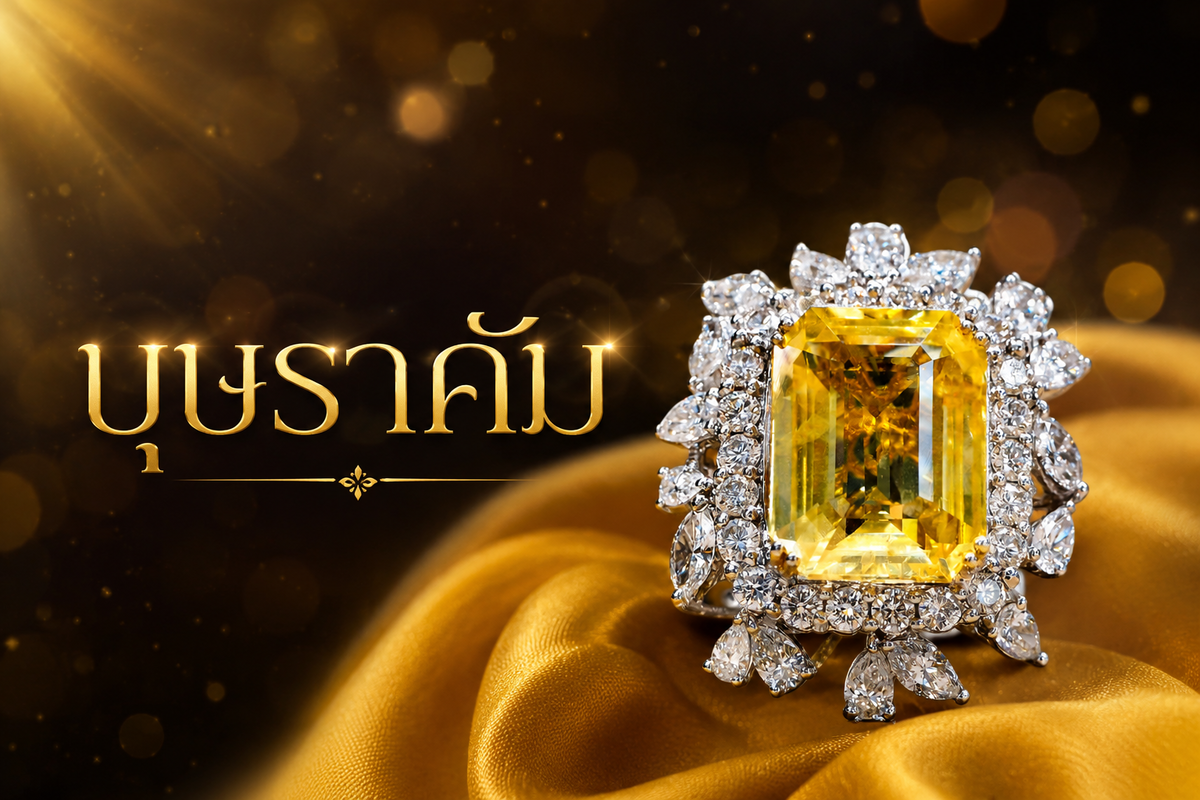 บุษราคัมเป็นแร่ตระกูลคอรันดัม เช่นเดียวกับทับทิมและไพลินเป็นอัญมณีสีเหลืองซึ่งเป็นสีเข้ากันได้ดีกับผิวของคนไทย กล่าวกันว่าบุษราคัมเป็นสัญลักษณ์แห่งมิตรภาพ ทำให้เพิ่มความสามารถ ในการติดต่อสื่อสารให้สัมฤทธิ์ผล สามารถเสริมพลังอำนาจ พลังความคิดสร้างสรรค์ ทำให้ผู้สวมใส่ โชคดี และมีสติ คิดทำการทุกสิ่งอย่างรอบคอบ หากนำมาทำเป็นแหวนหรือจี้ห้อยคอ ก็จะนำความ โชคดี ความมั่งคั่งร่ำรวยมาสู่ผู้เป็นเจ้าของก่อให้เกิดสติปัญญาดี ความกล้าหาญ และขจัดปัดเป่า ความทุกข์
