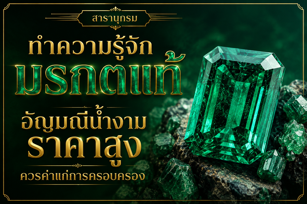 มรกตถือว่าเป็นหนึ่งในอัญมณีที่ได้รับความนิยมสูงมาก โดยจะให้สีเขียวตั้งแต่สีอ่อนไปจนถึงสีเข้ม มีหลายเกรดให้เลือก  พร้อมให้ความสวยงามด้วยราคาที่ค่อนข้างสูง โดยมรกตนั้นจะเป็นแร่เบริลที่มีสีเขียวจากโครเมียมและวาเนเดียม ซึ่งทั้ง 2 แร่นี้ เมื่อผสมผสานกันจะกลายเป็น Emerald หรือที่คนไทยเรียกว่า “มรกต” ให้ความสวยโดดเด่นบนเครื่องประดับที่ราคาสูงไม่แพ้พลอยประเภทอื่นและอาจจะราคาสูงกว่าอีกด้วย