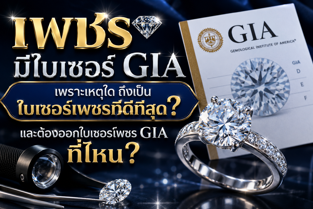 เพชรมีใบเซอร์ GIA เพราะเหตุใด ถึงเป็นใบเซอร์เพชรที่ดีที่สุด? และต้องออกใบเซอร์เพชร GIA ที่ไหน?