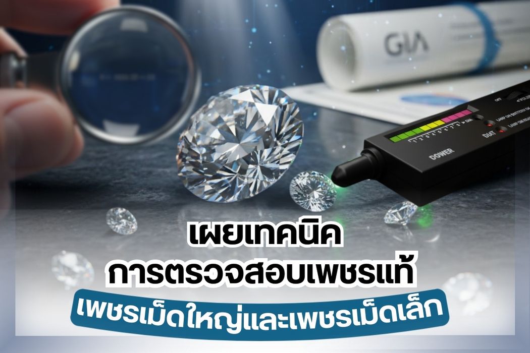 การตรวจสอบเพชรแท้ เพชรเทียมไม่ยากแต่ไม่ได้ง่ายอย่างที่คิด เพชรอัญมณีที่มีมูลค่าสูง สวยงามเปล่งประกายเหมาะกับการซื้อลงทุนหรือเก็งกำไร บางคนต้องเก็บเงินอยู่หลายเดือนเพื่อนำไปซื้อเครื่องประดับเพชร เช่น แหวนเพชร สร้อยเพชร ต่างหูเพชร ฯลฯ ถ้าคุณไม่อยากถูกหรอกให้เสียเงินฟรี ควรศึกษาเทคนิคการดูเพชรแท้เพชรเทียมไว้บ้างและวันนี้เราถือโอกาสดีมาแชร์เทคนิคตรวจสอบเพชรแท้ทั้งเพชรเม็ดใหญ่และเพชรเม็ดเล็ก รวมถึงเพชรที่ฝังอยู่ในตัวเรือนด้วย