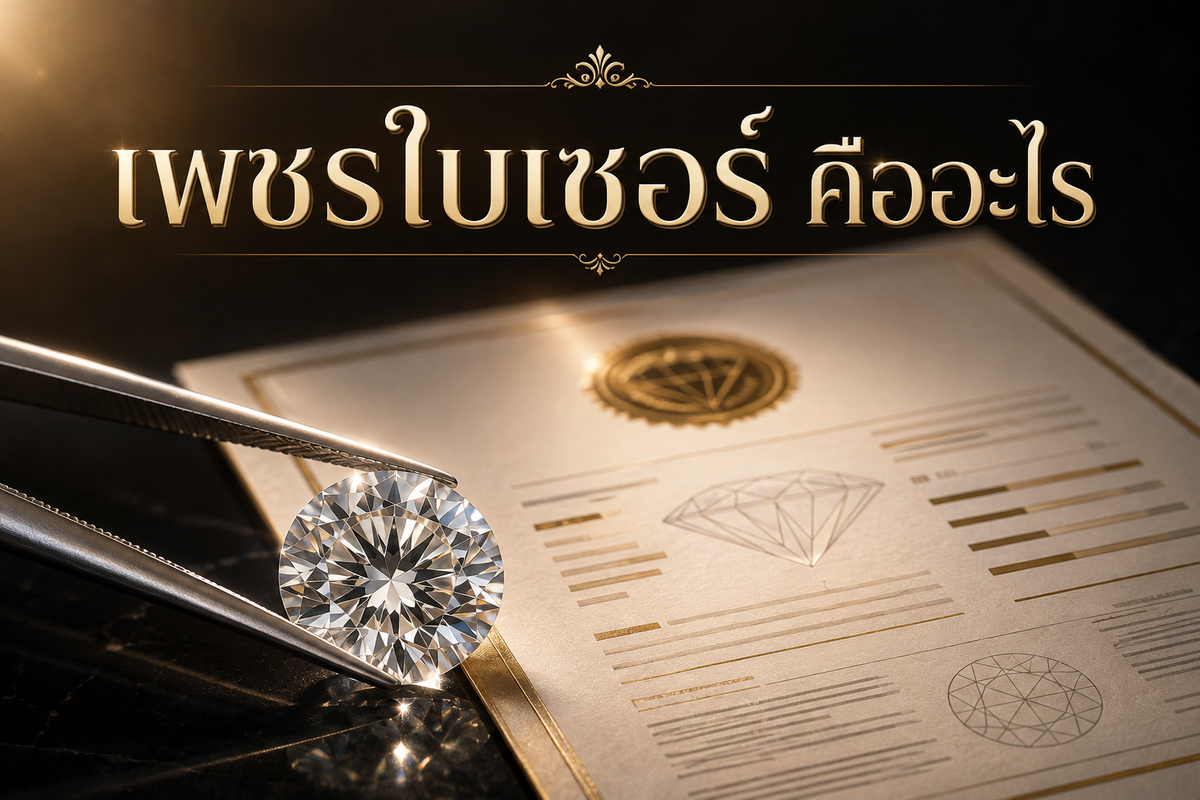การซื้อเครื่องประดับเพชร สร้อยคอเพชร แหวนเพชร แหวนหมั้นเพชร หรือแหวนแต่งงาน สิ่งที่สร้างความเชื่อมั่นในคุณภาพของเครื่องประดับเพชร นอกจากการเลือกซื้อเพชรจากร้านเพชรที่มีชื่อเสียง มีประสบการณ์ด้านจำหน่ายเพชรมานาน และให้บริการครอบคลุมทั้งจำหน่ายและสั่งทำ ก็คือ การซื้อเครื่องประดับเพชรที่มีใบเซอร์ หรือที่เรียกกันว่า เพชรใบเซอร์ เพื่อให้ผู้ที่สนใจหรือกำลังวางแผนซื้อเพชร ทราบว่า เพชรใบเซอร์ คืออะไรวันนี้  petchchompoo.com มีความรู้มาแนะนำค่ะ
