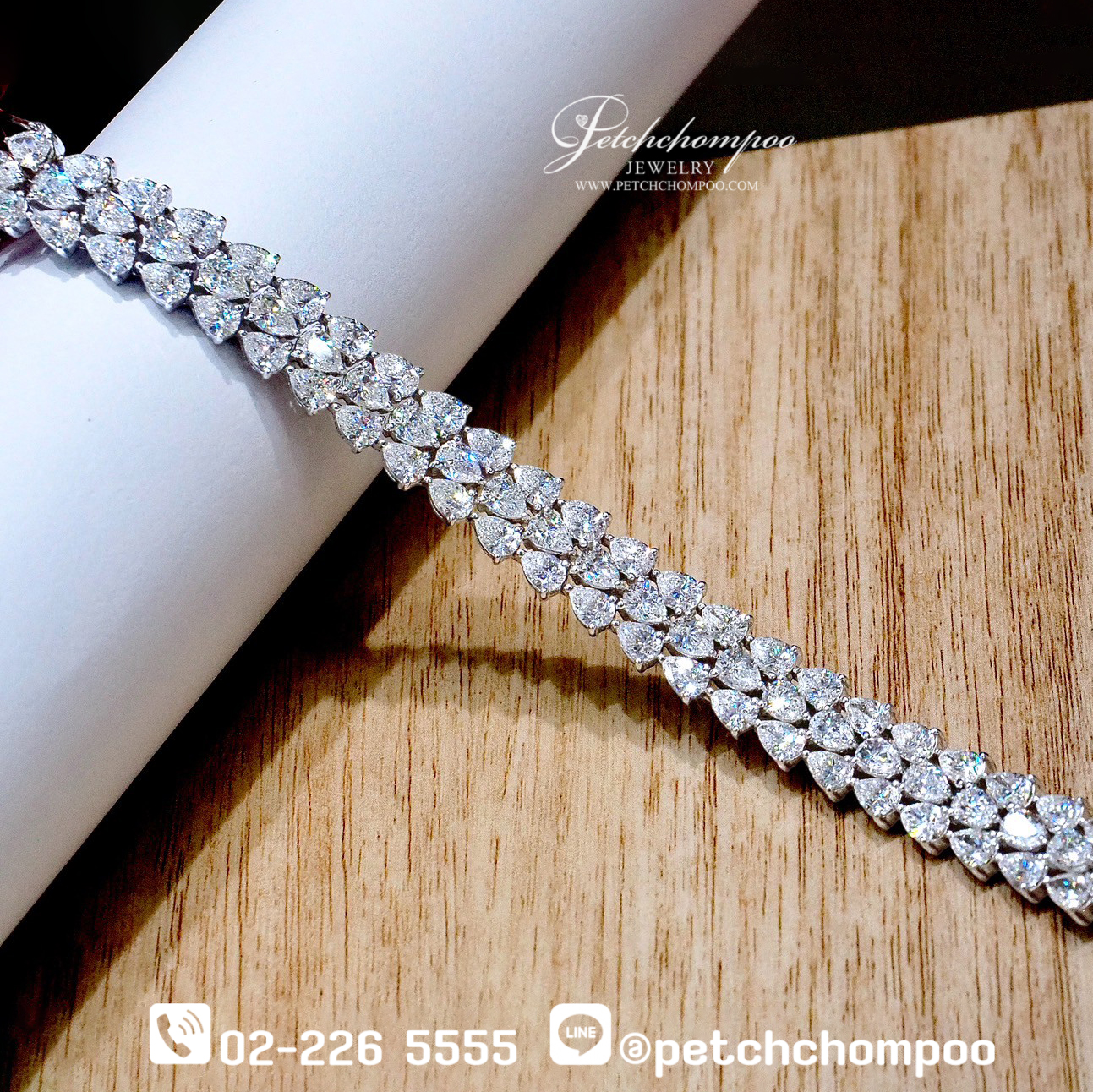 [28872] Pear cut  diamond bracelet  990,000 