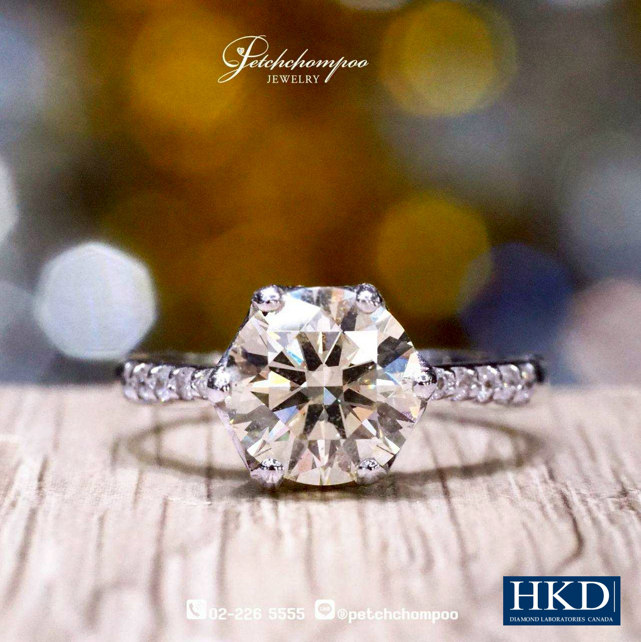 [024911] Brilliant Majesty™ – 2.01 Carat Diamond Ring with Hexagon Crown Design | M SI1 3EX HKD Discount 190,000