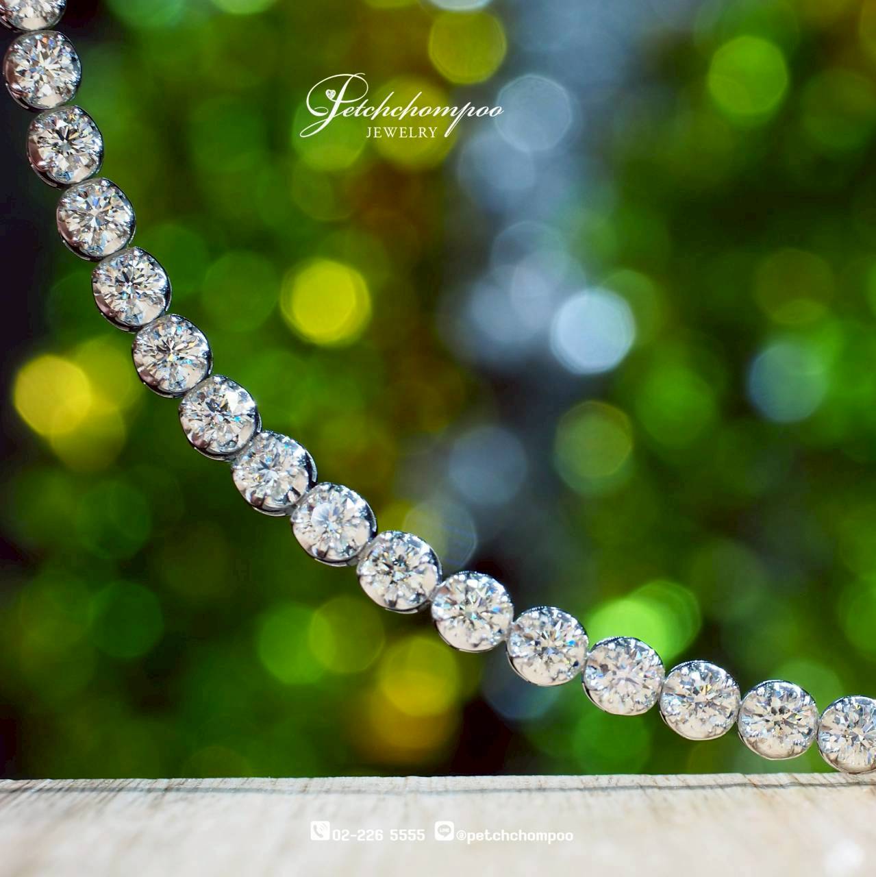 [30377] สร้อยข้อมือเพชร Pure Symphony™ 9.42 กะรัต | J GIA ลดราคาเหลือ 639,000