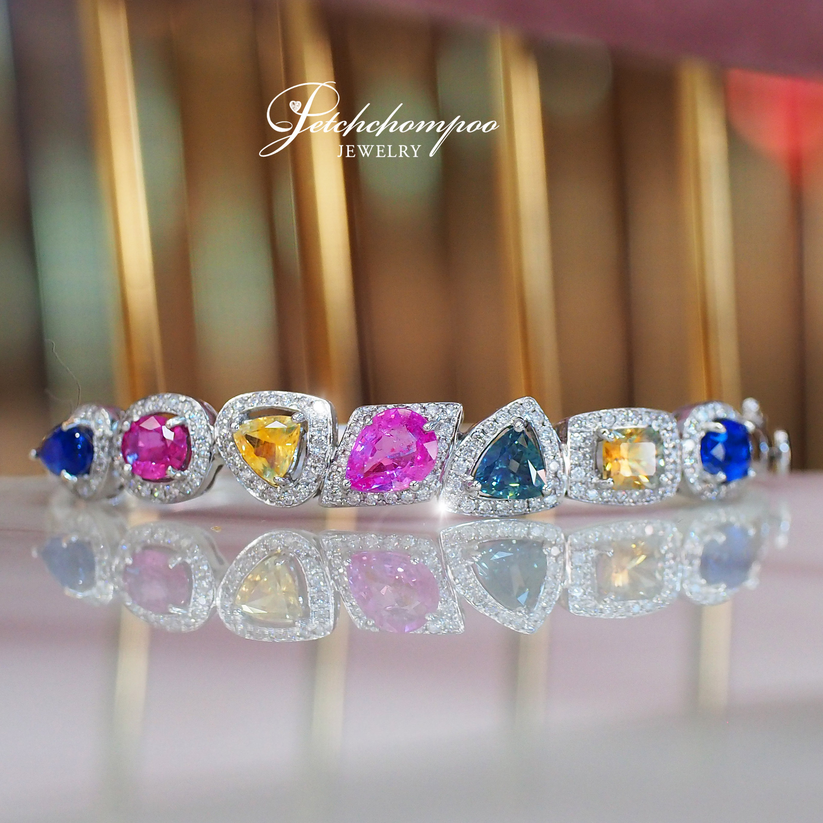 [024516] Color Stones with diamond bracelet Discount 89,000