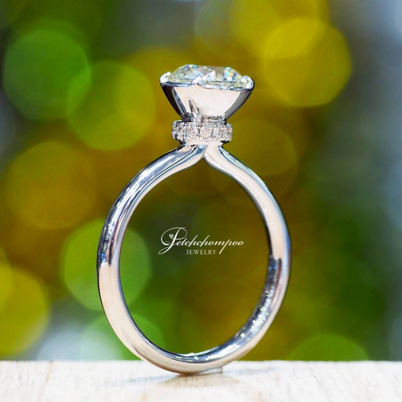 [30563] Celestial Grace ™ — 1.51 carat Solitaire Diamond Ring with Accent Halo Discount 99,000