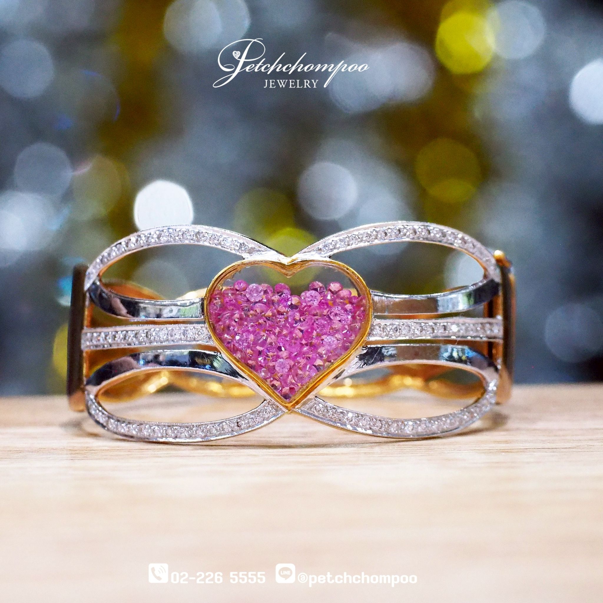[006279] Pink Sapphire with Diamond Bracelet  129,000 