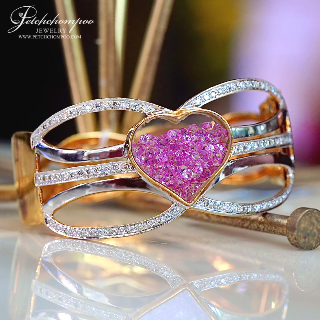 [006279] Pink Sapphire with Diamond Bracelet Discount 99,000