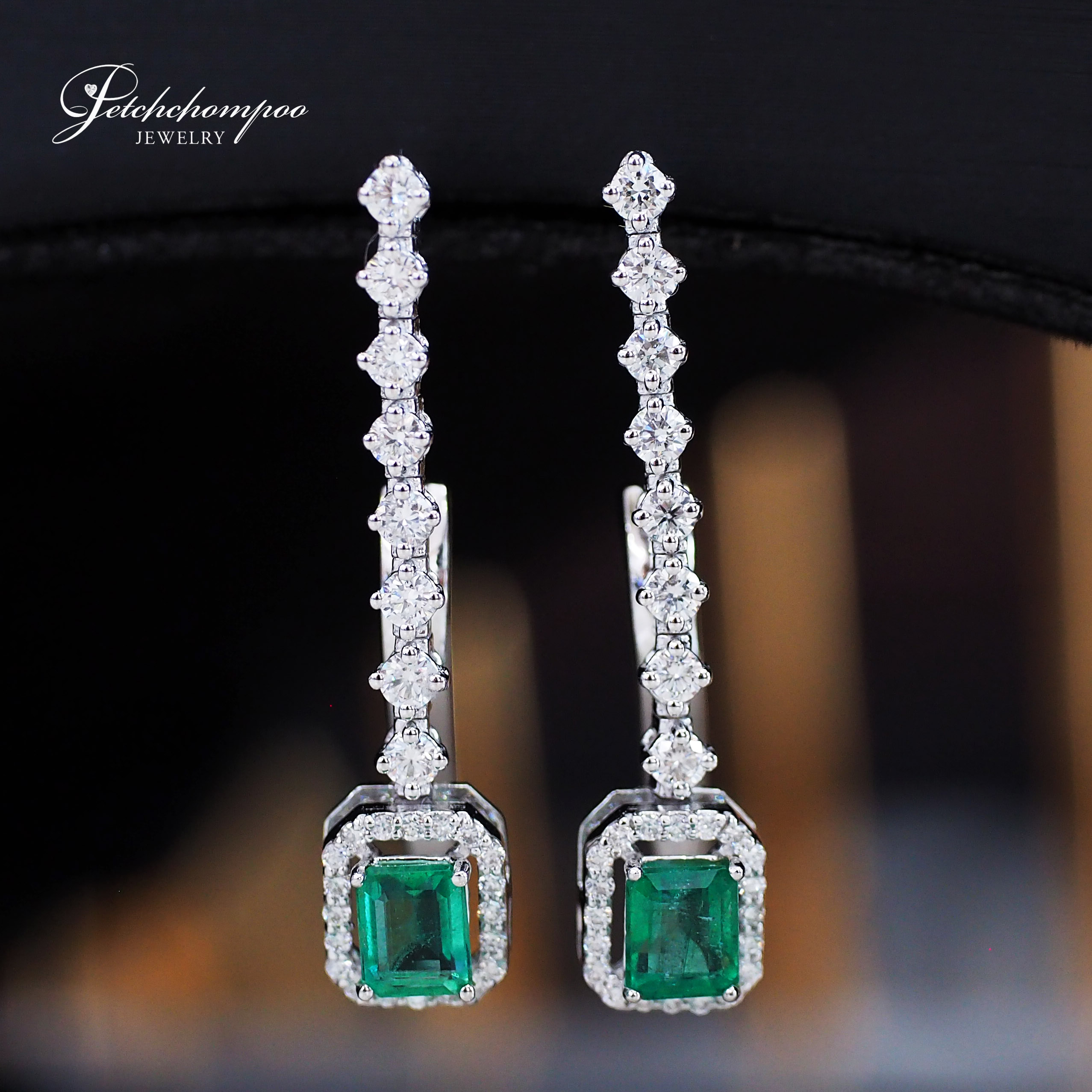 [26525] Emerald and diamond Earring  59,000 