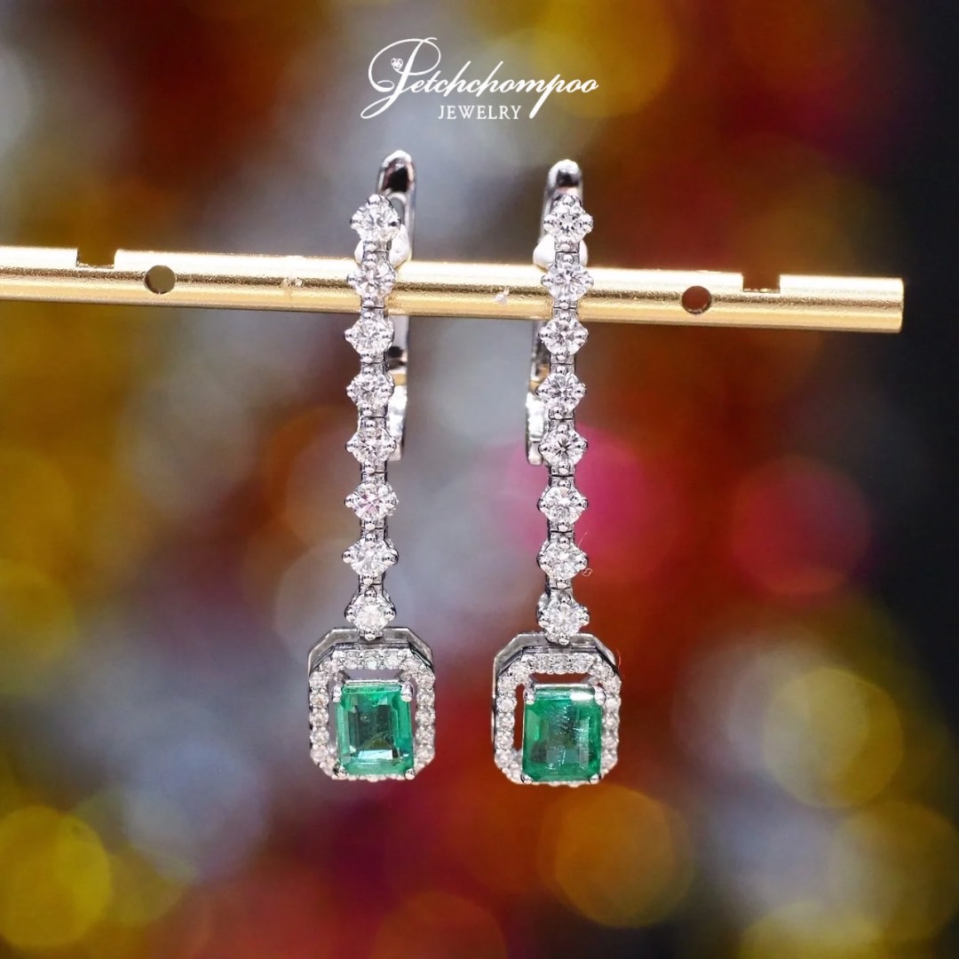 [26525] Emerald and diamond Earring  59,000 