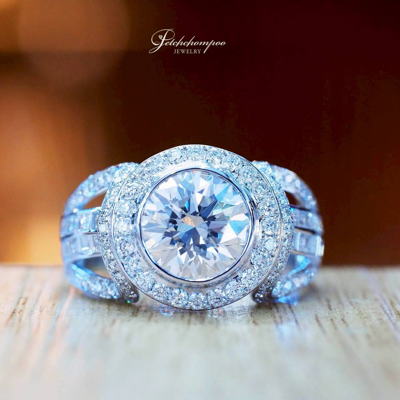 [30590] แหวนเพชร Celestial Halo Royale 3.02 กะรัต ลดราคาเหลือ 599,000