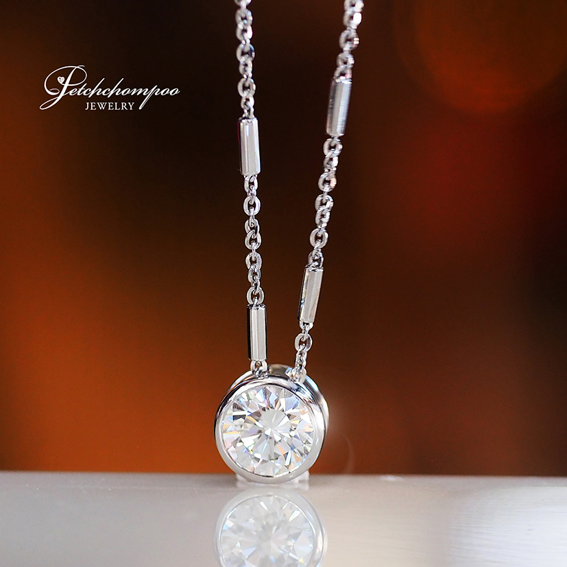 [27339] Necklace with GIA certified diamond pendant, 1.11 carats, H color IF Discount 259,000
