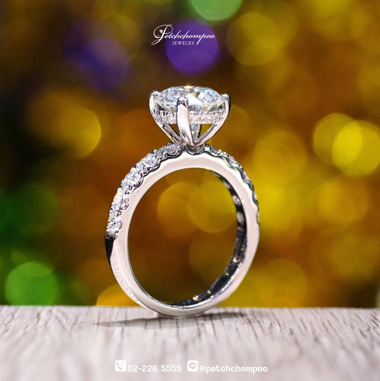 [29654] “Celeste Crown” Diamond Ring – 3.04 Carats| H | VS2 | Triple Excellent HRD Discount 1,090,000