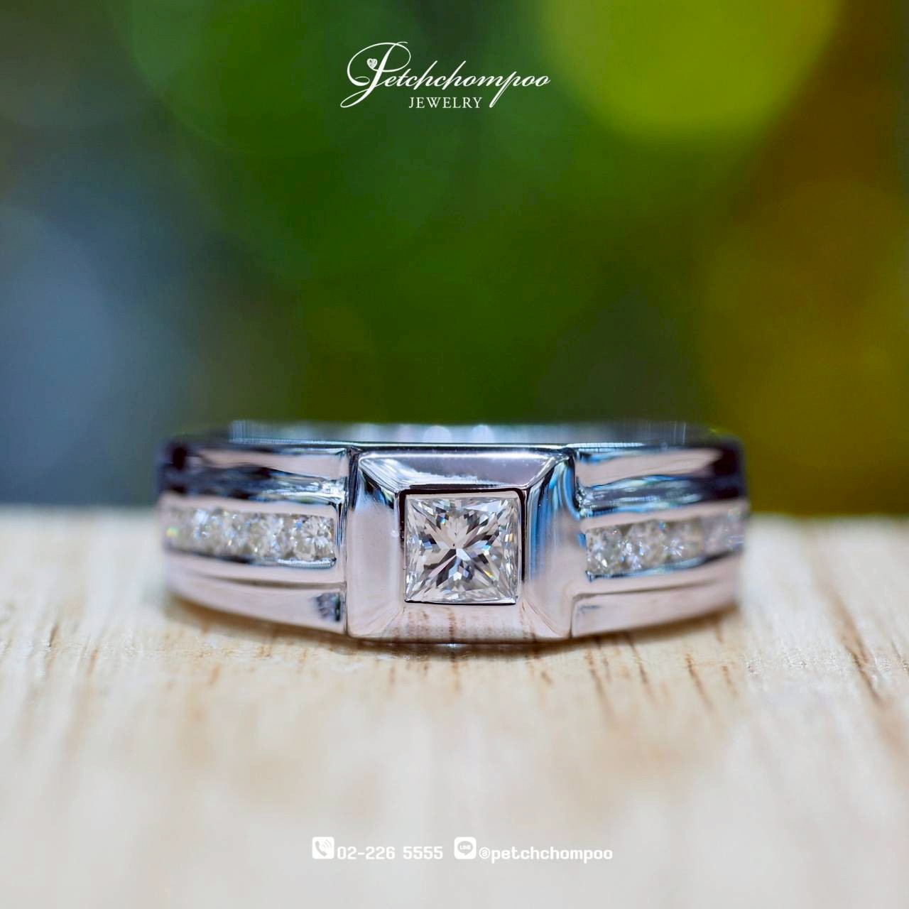 [29447] Brilliant Monarch™ — 0.38 Carat Princess Cut Men’s Diamond Ring  39,000 