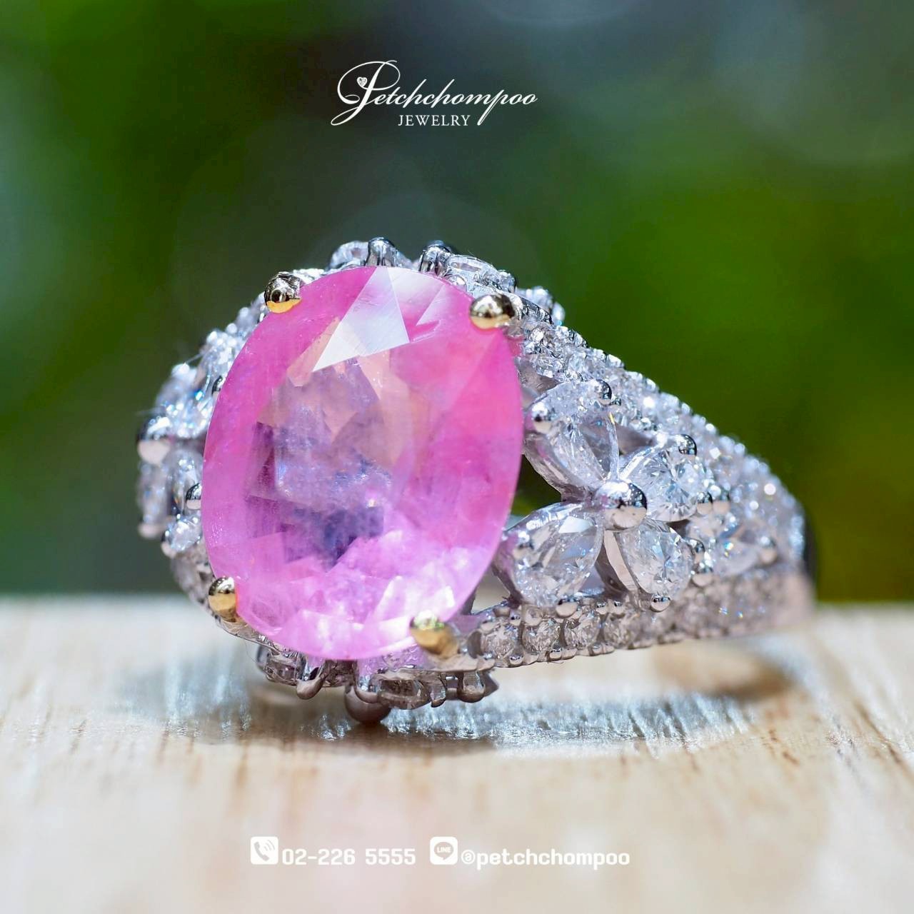 [30216] Blossom Radiance™ - Padparadscha Sri Lanka Sapphire Ring 5.60 carat | AIGS  159,000 