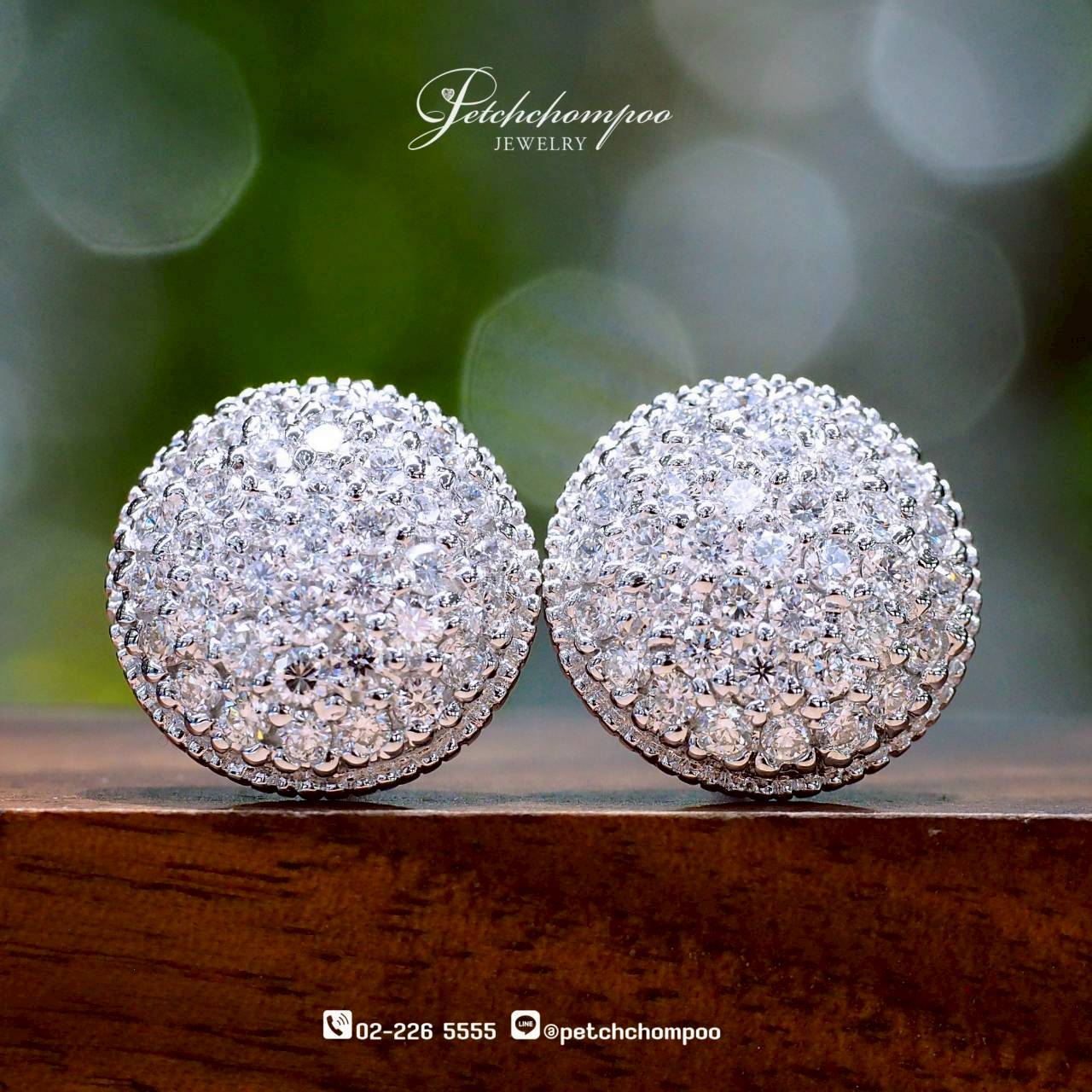 [30456] Aurora Dome Sparkle™ 2.00 carat wide dome diamond earrings  99,000 