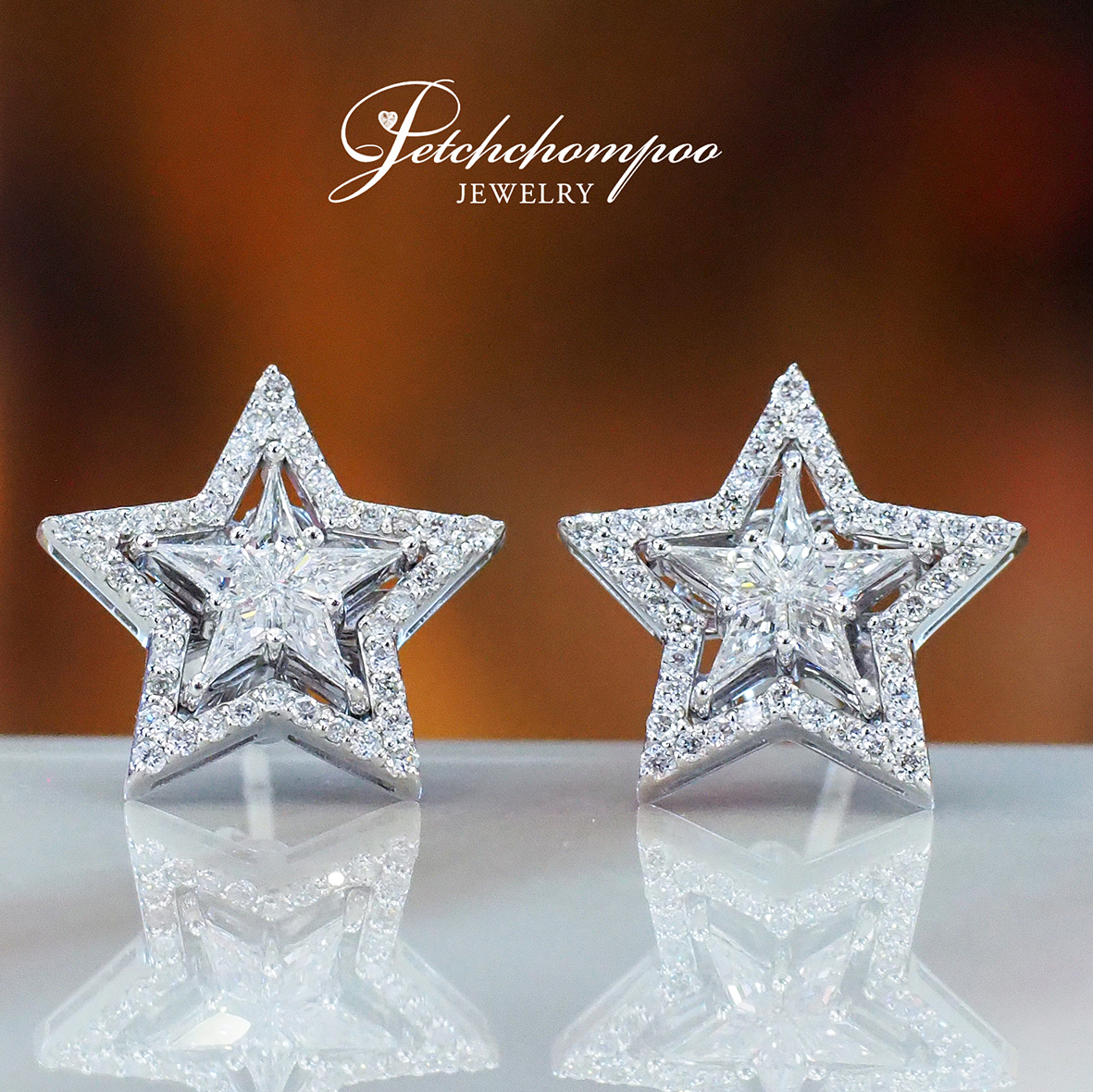 [27429] Star Cut Diamond Earrings  79,000 