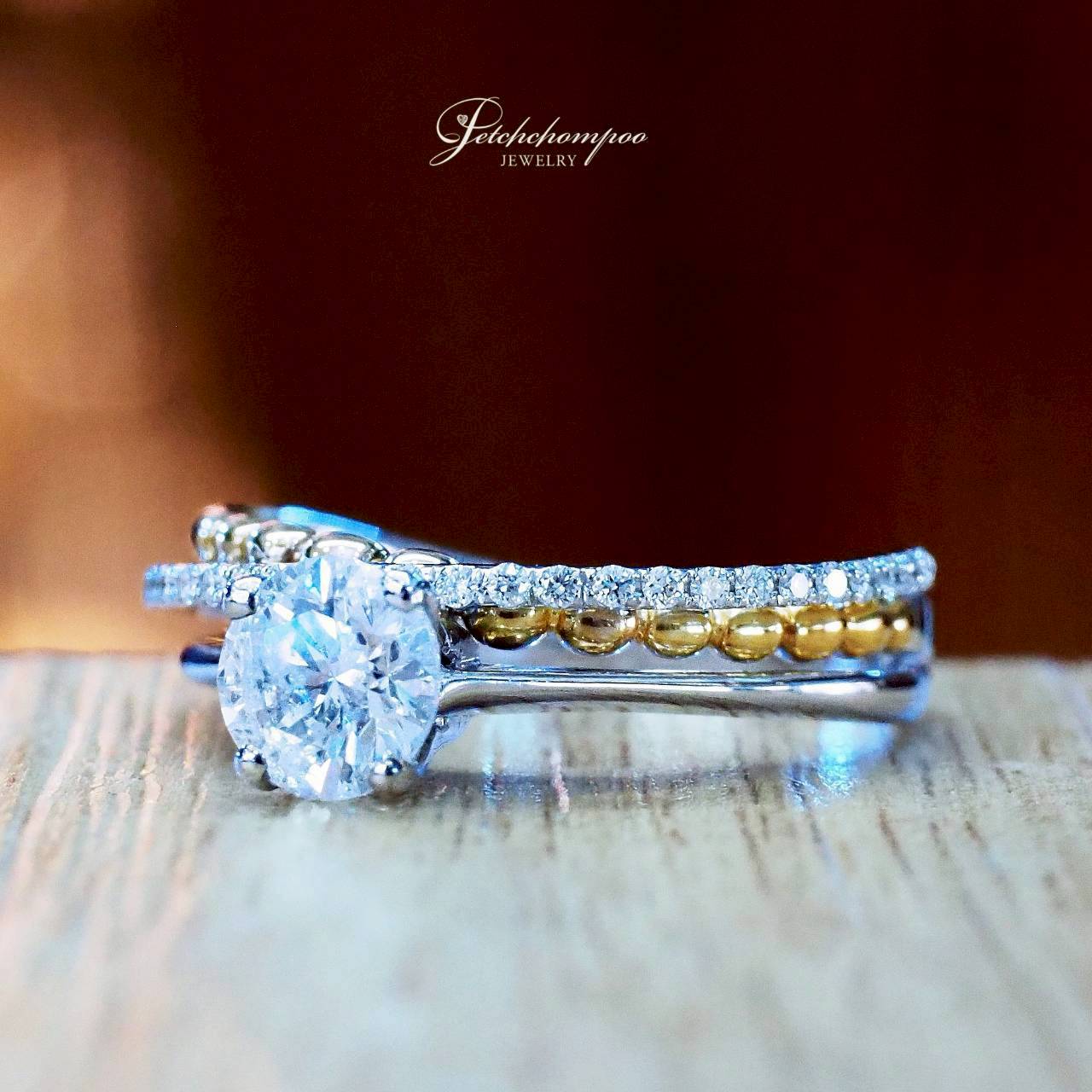 [008026] แหวนเพชรทูโทน Dual Harmony Sparkle Ring 0.80 กะรัต ลดราคาเหลือ 79,000
