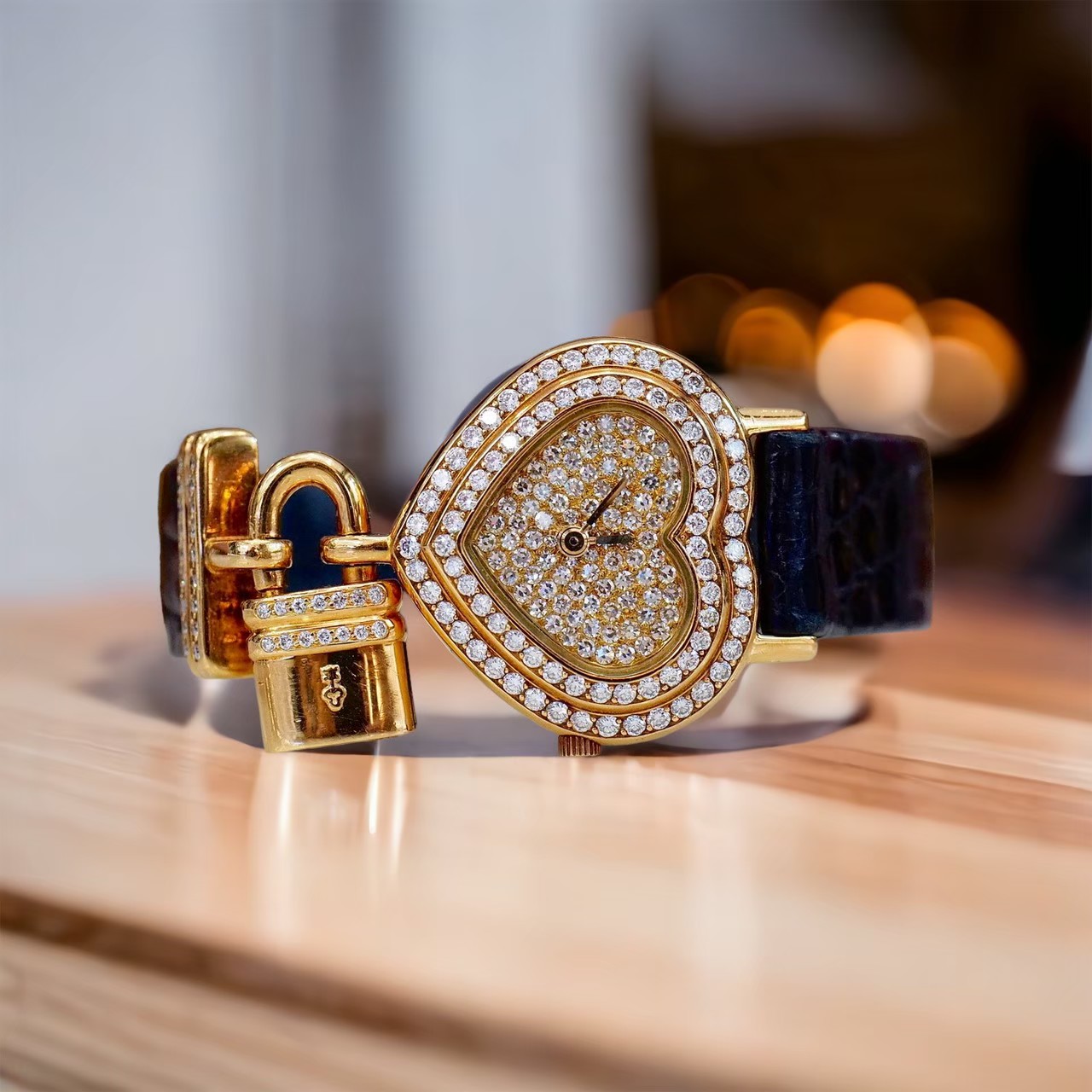 [26562] Rare Corum Heart Locket Diamond 18K  199,000 