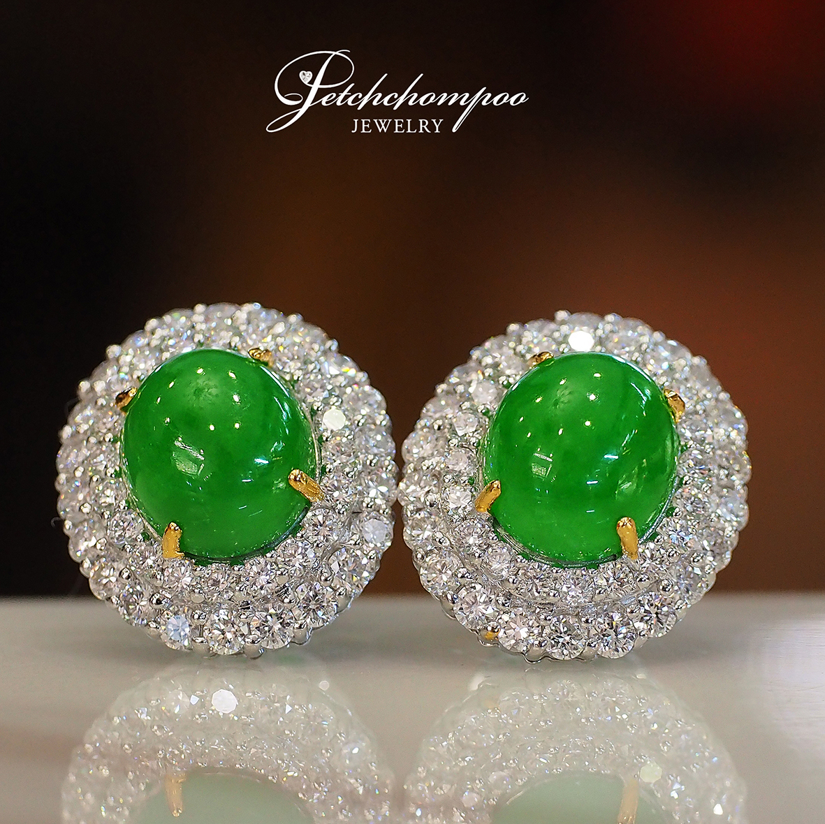 [27385] Myanmar jade earrings  149,000 