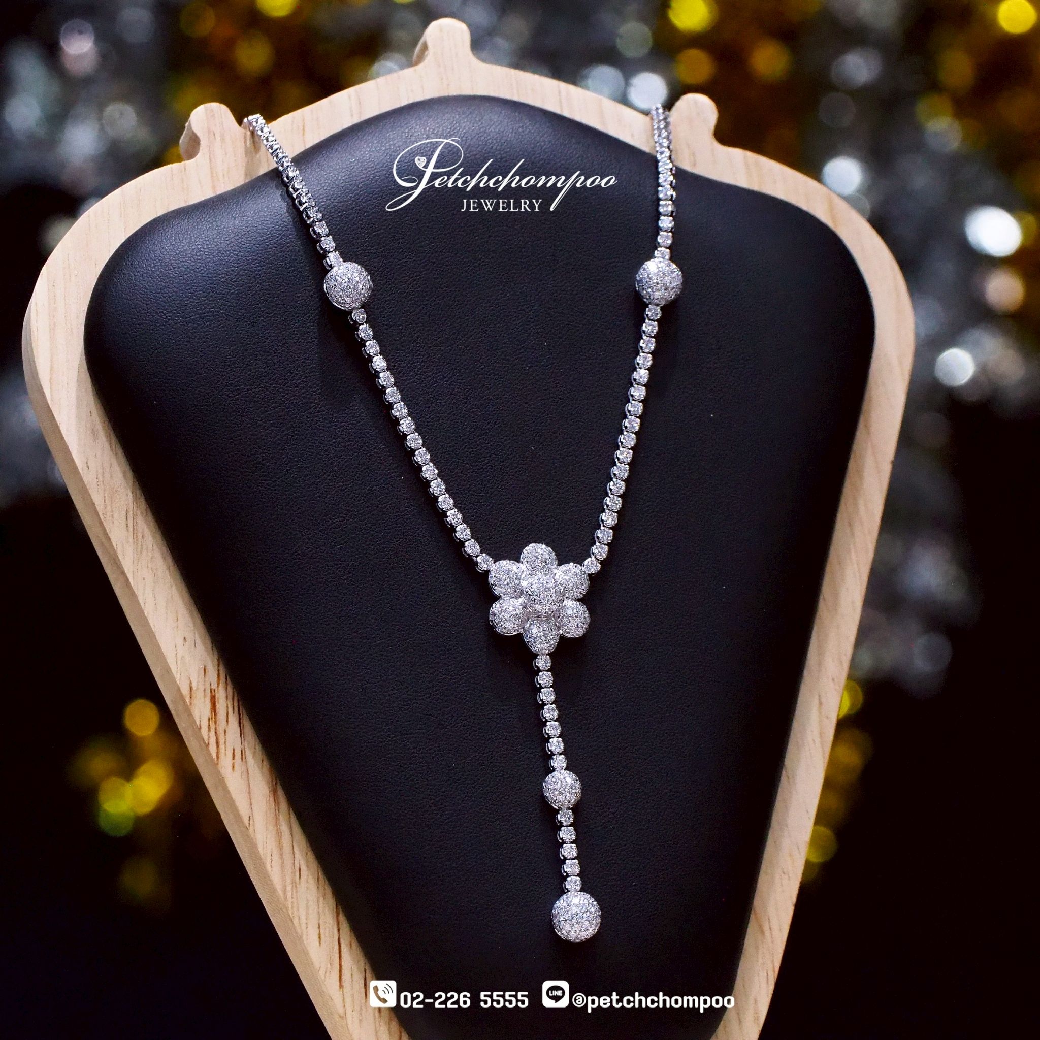 [006768] Diamond Y-Shaped Necklace 5.54 Carats – A Timeless Elegance  269,000 