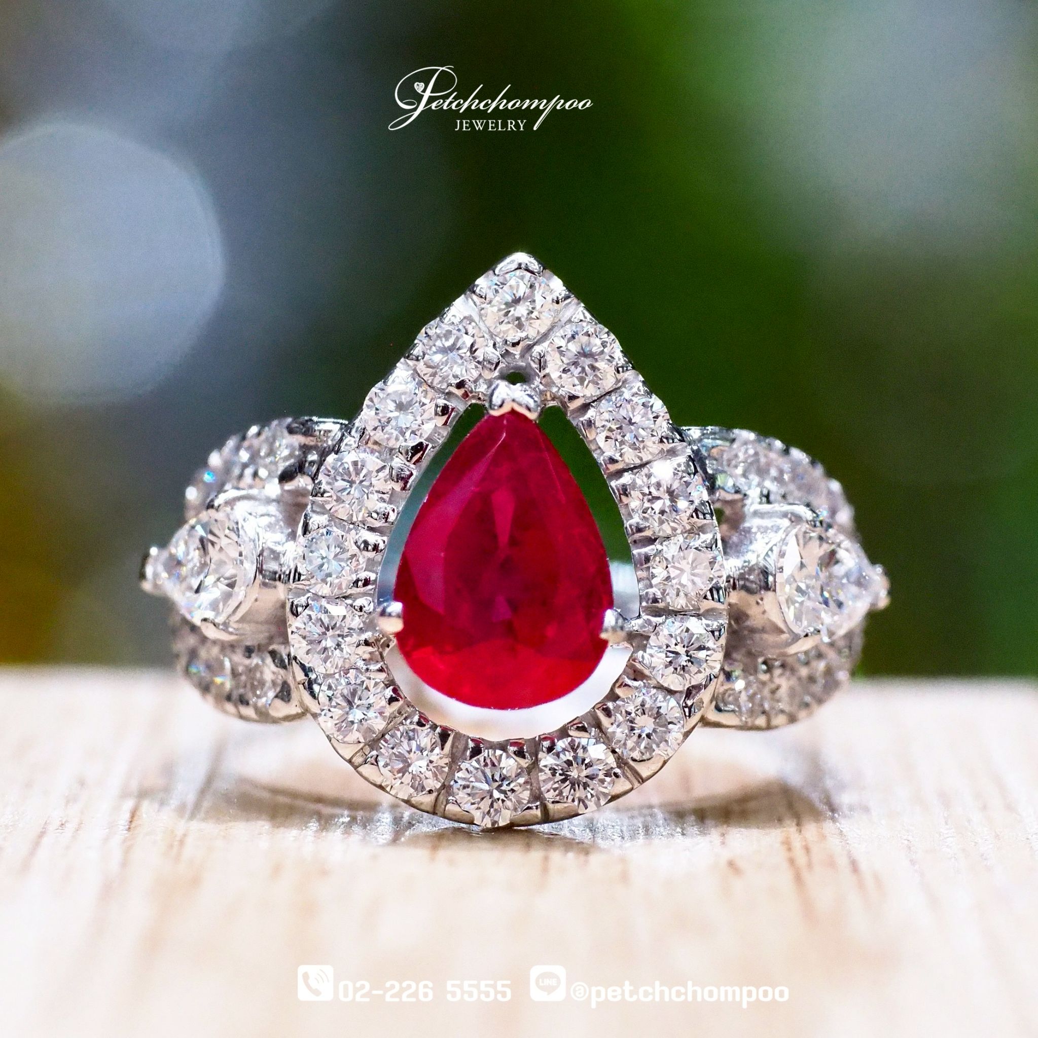 [021785] 1.76 Carat AIGS Vivid red Siam Ruby ring  149,000 