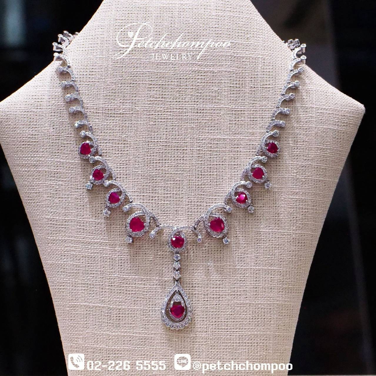 [29863] “Royal Heart of Burma” Ruby & Diamond Necklace  499,000 