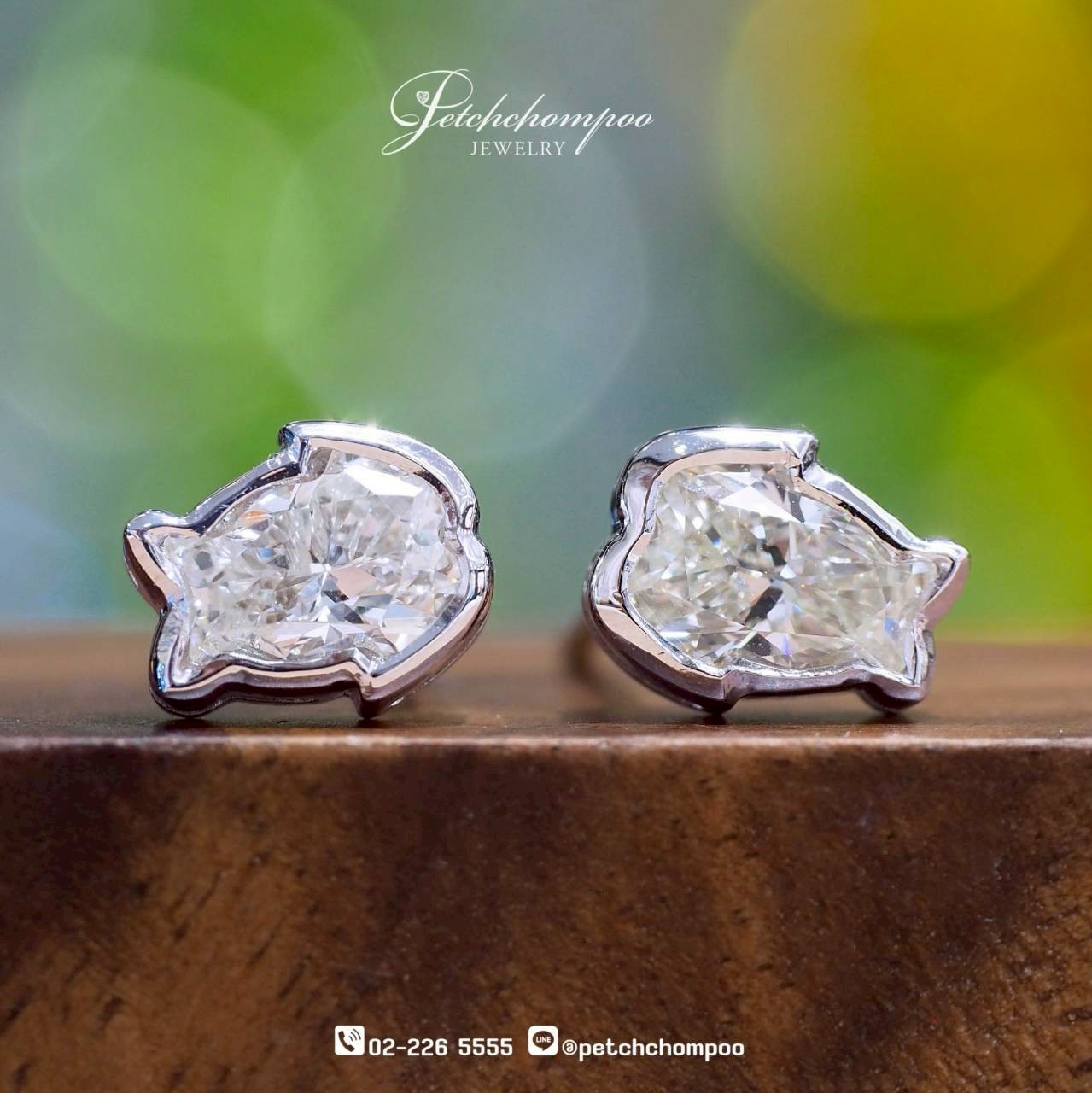 [30240] ต่างหูเพชร Gleaming Fish™ รวม 1.31 กะรัต ทรงปลาแสนเก๋  59,000 