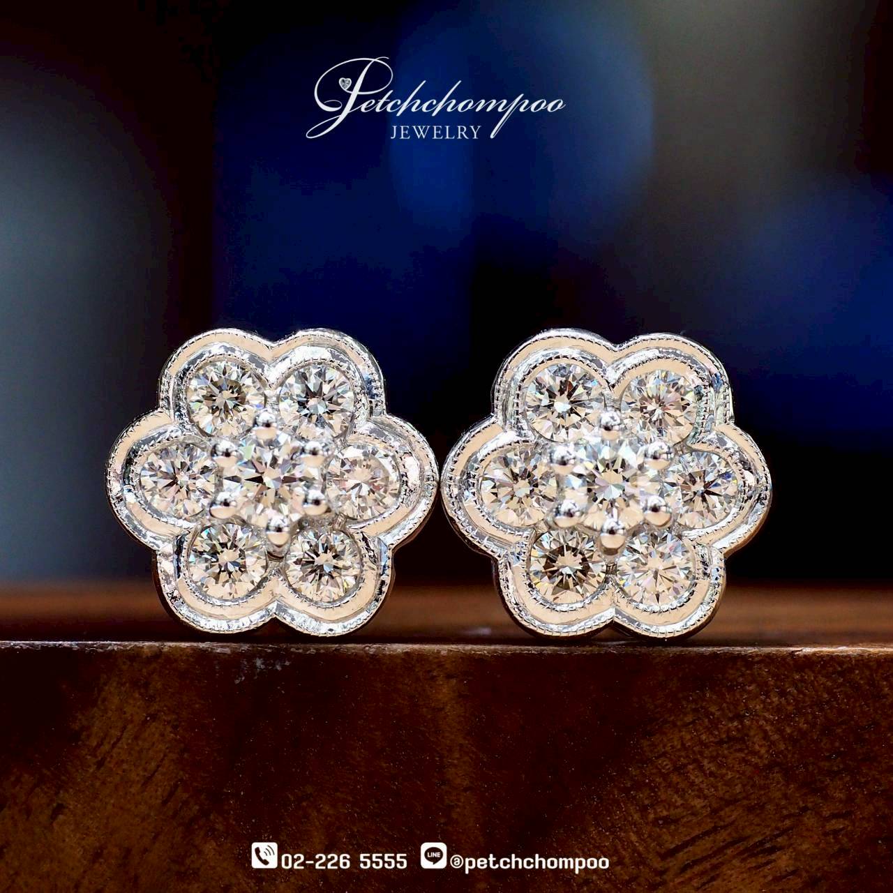 [30512] Blossom Radiance™ Diamond Flower Earrings, 1.22 carats total, dazzling sparkle.  79,000 