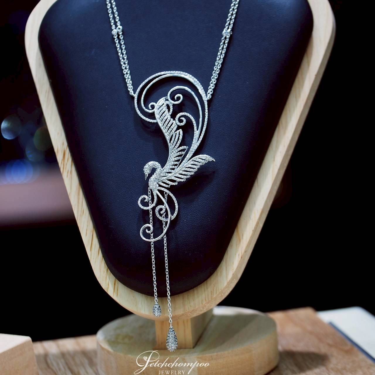 [018951] สร้อยคอเพชรลายวิหค 3.20 กะรัต – อ่อนช้อยดุจงานศิลป์  199,000 