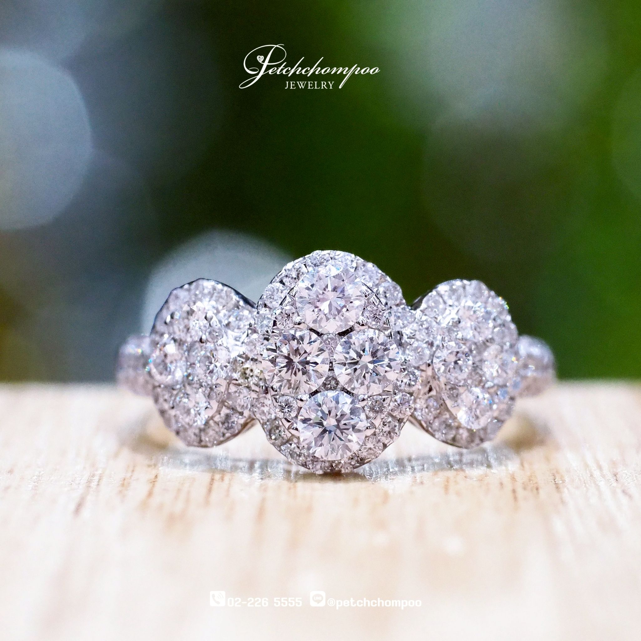 [020010] แหวนเพชรแถว หน้ากว้าง ลดราคาเหลือ 79,000