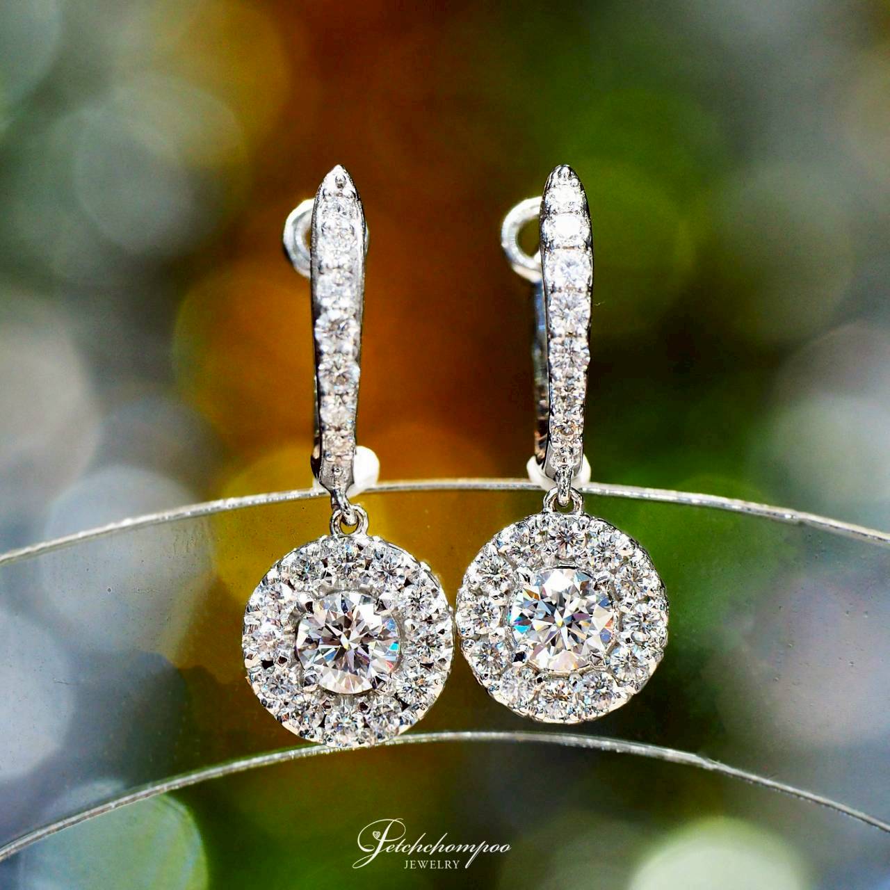 [30438] ต่างหูเพชร Crystal Halo Drop Radiance™™ รวม 1.30 กะรัต  59,000 