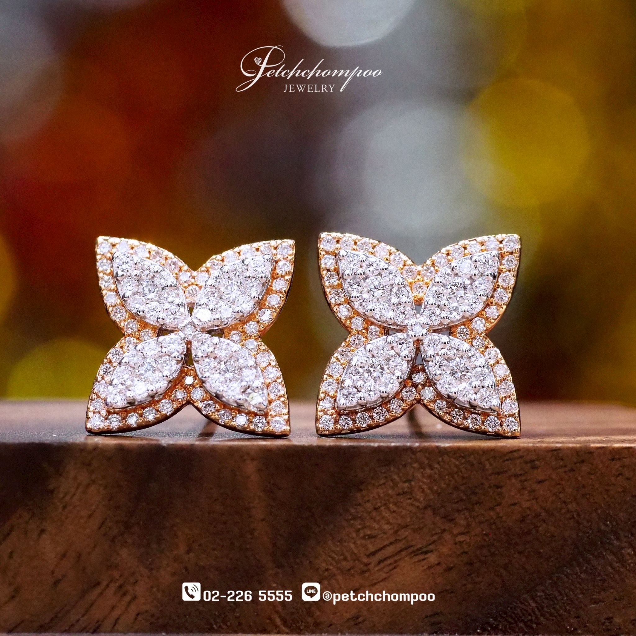 [28793] Flower diamond  earring  69,000 