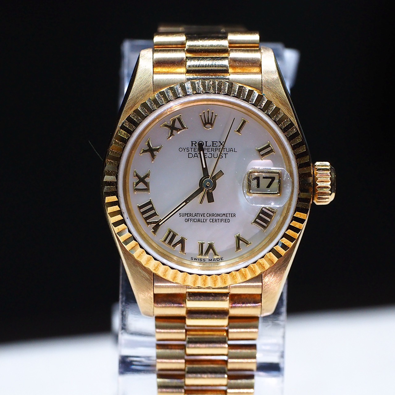 [30388] Rolex lady หน้ามุกปุยเมฆ เรือนทองคำ 18 k  265,000 
