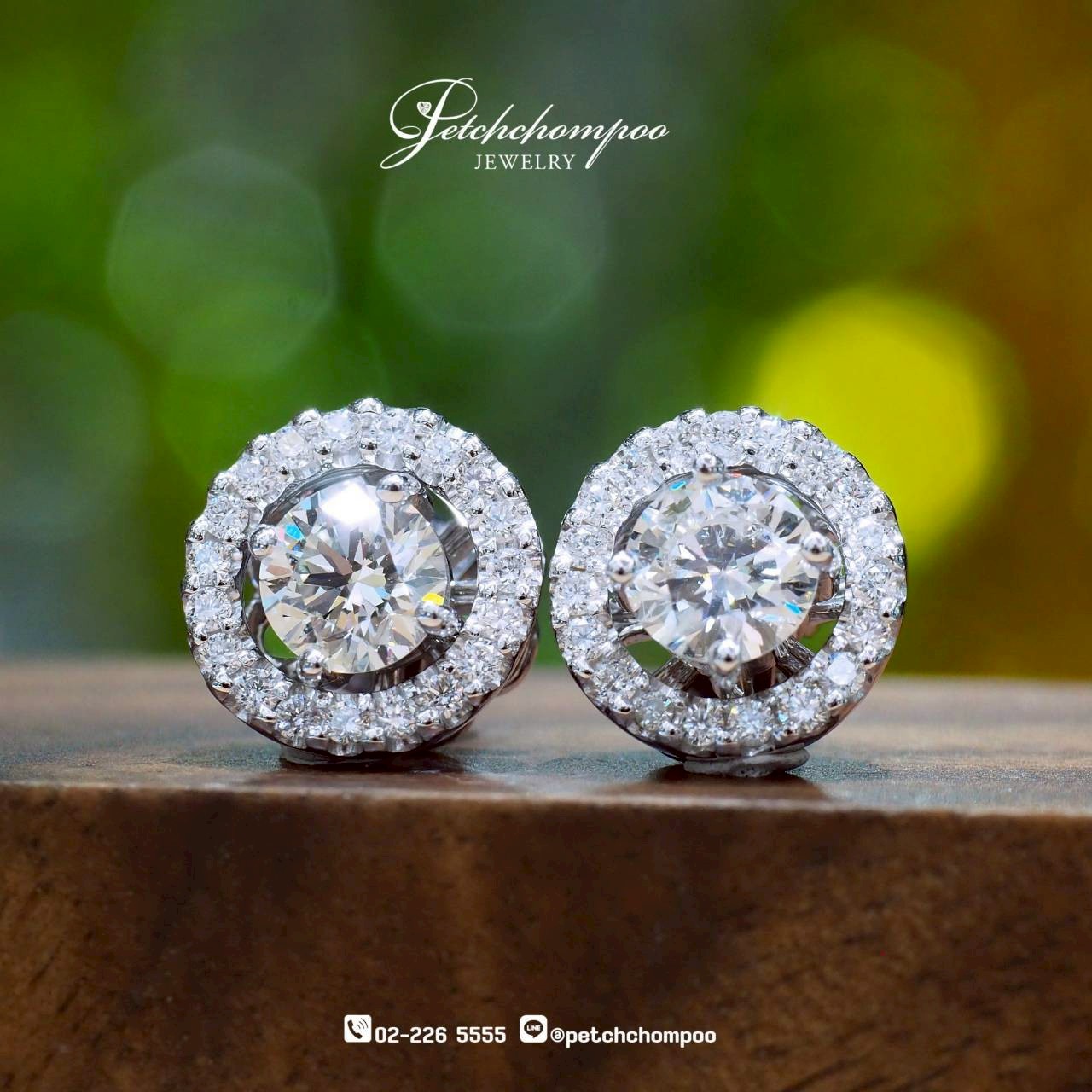 [30178] Luna Radiance™ ต่างหูเพชรเม็ดละ 43 ตัง  2in1 ประกายจันทรา  69,000 