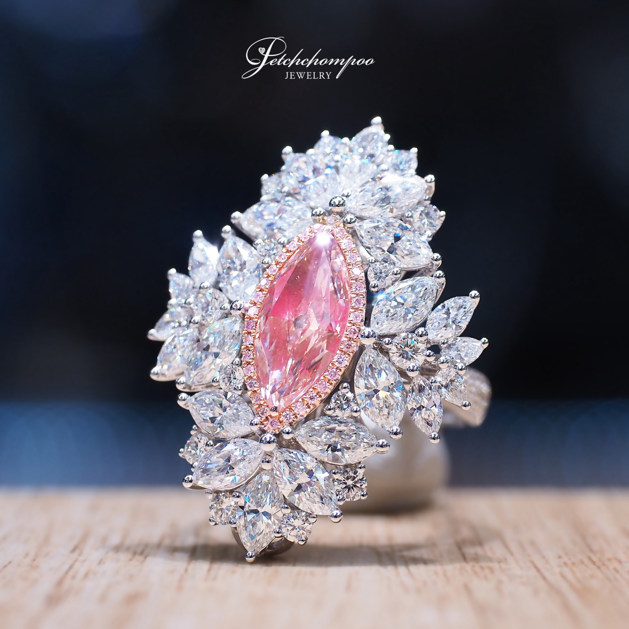 [31019] 2.01-Carat Marquise-Cut Pink Diamond Ring (AGL Certified)  699,000 