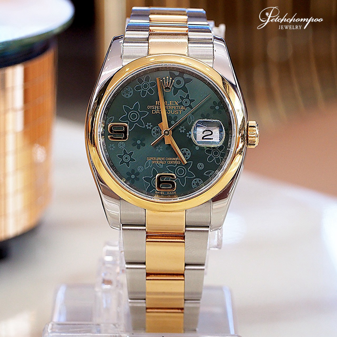 [31104] Rolex DateJust 36mm Ref. 116203 — Green Floral Dial  325,000 