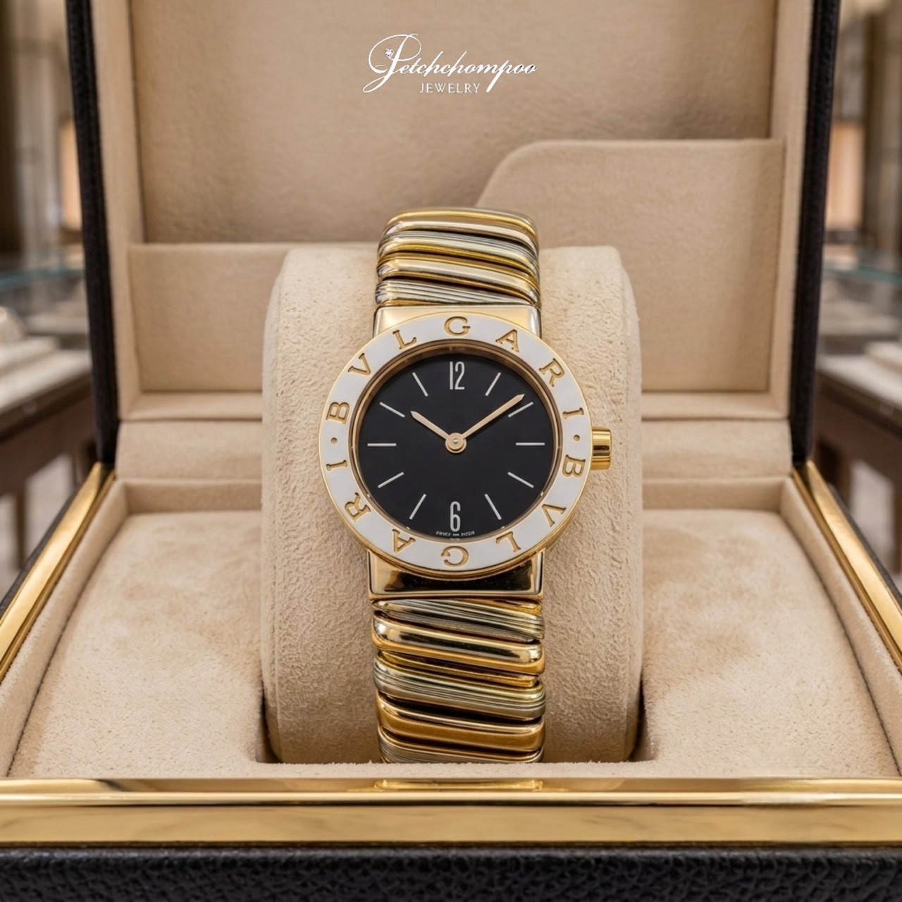 [020632] BVLGARI Tubogas BB232T 18K Yellow Gold Ladies Watch  355,000 