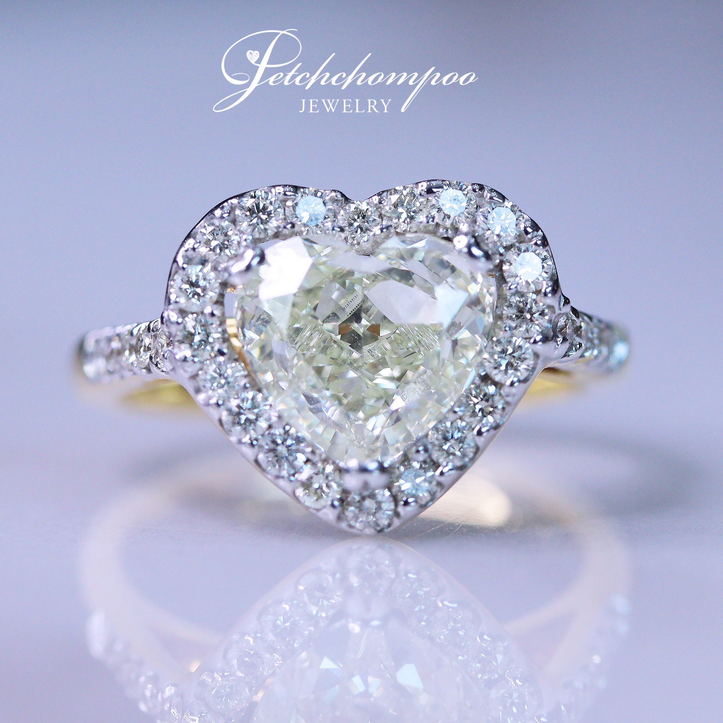 [018880] Fancy Yellow 2.30 cts diamond Ring Discount 389,000