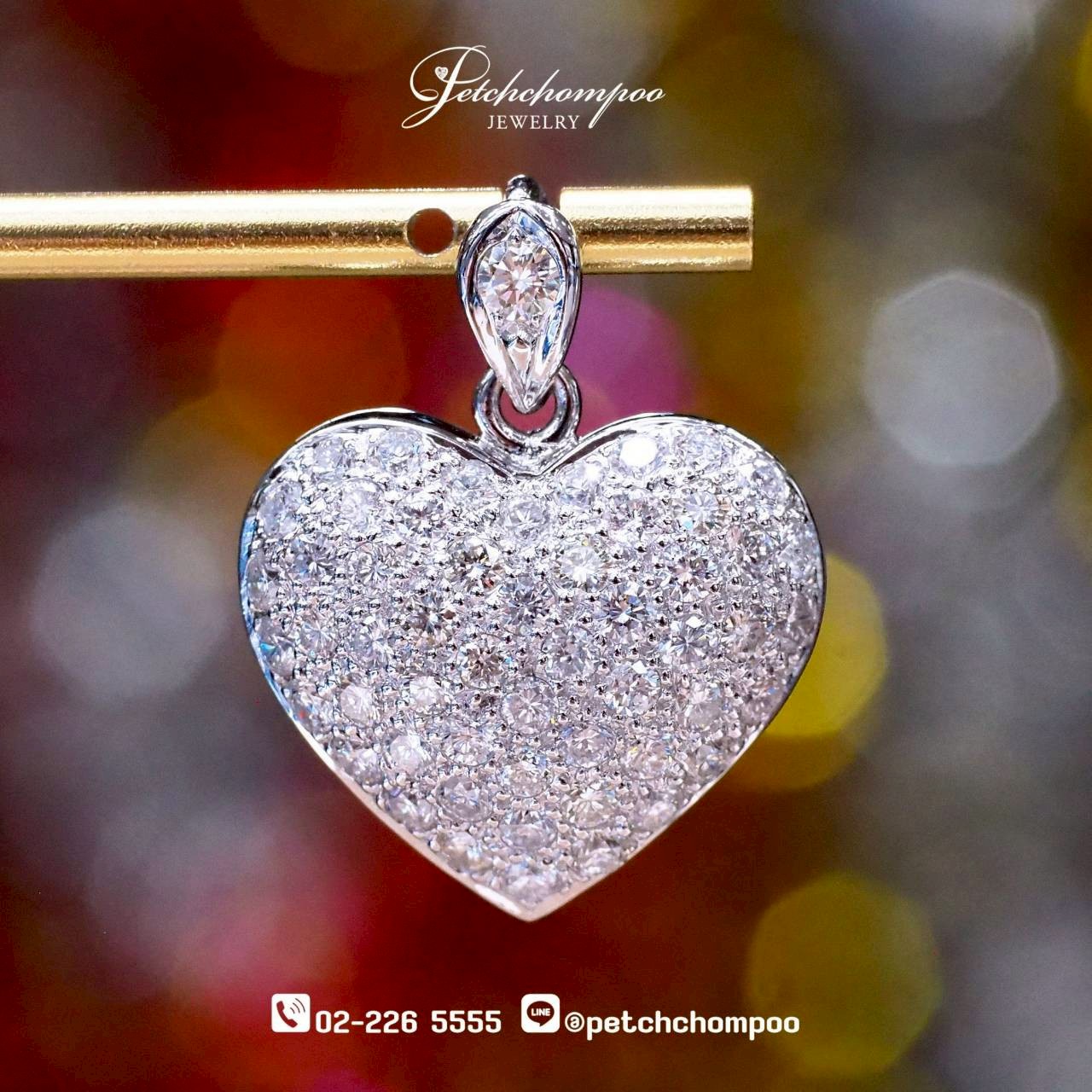 [30027] Heart Full of Light™1.69 carat Diamond Pendant – Full Pave Style Discount 58,000
