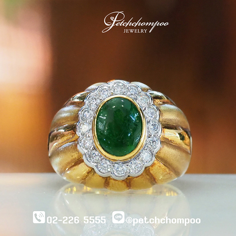 [024996] แหวนหยกชายล้อมเพชร  69,000 
