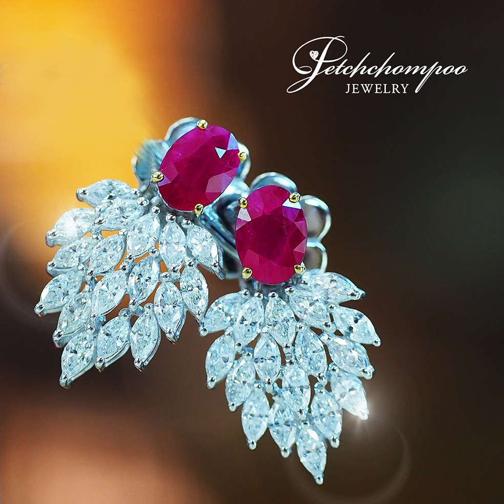 [27486] ruby and diamond Earring  119,000 