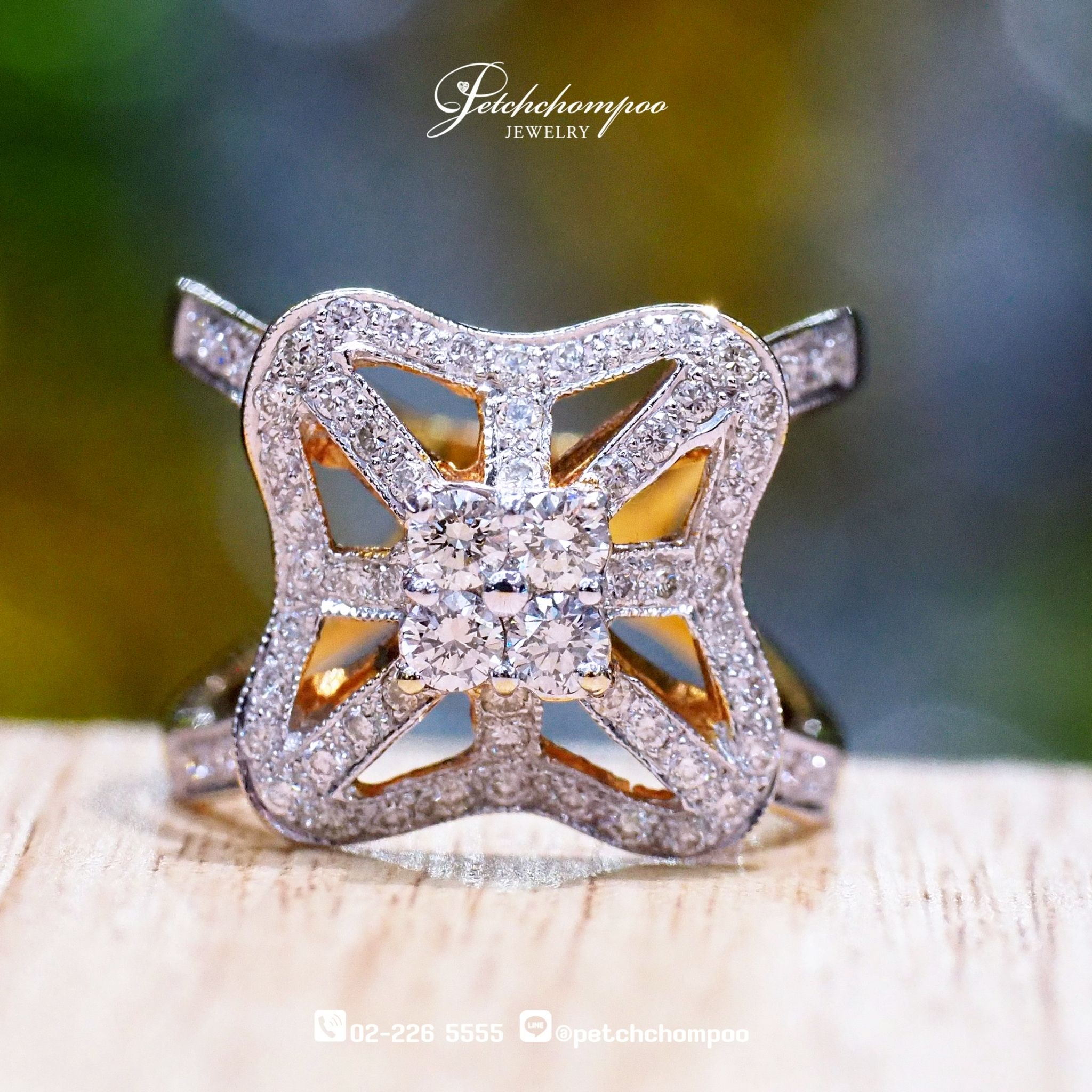 [012054] แหวนเพชรหน้ากว้าง ลดราคาเหลือ 35,000