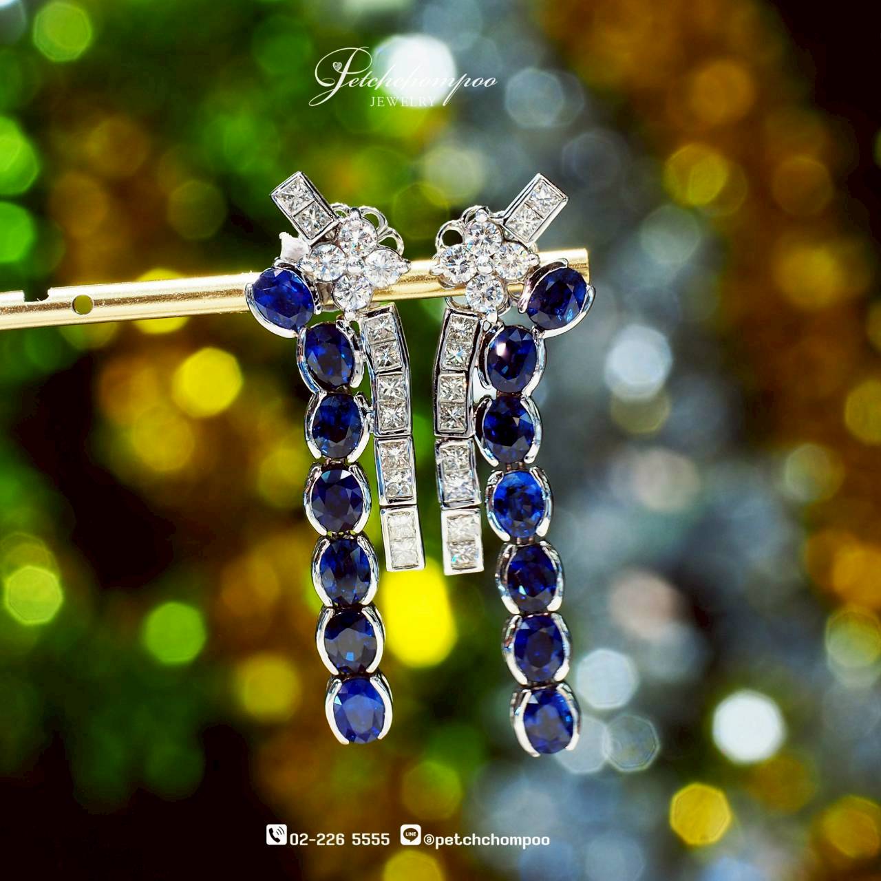 [30331] Midnight Cascade™ 7.15ct Ceylon Sapphire Earrings  89,000 