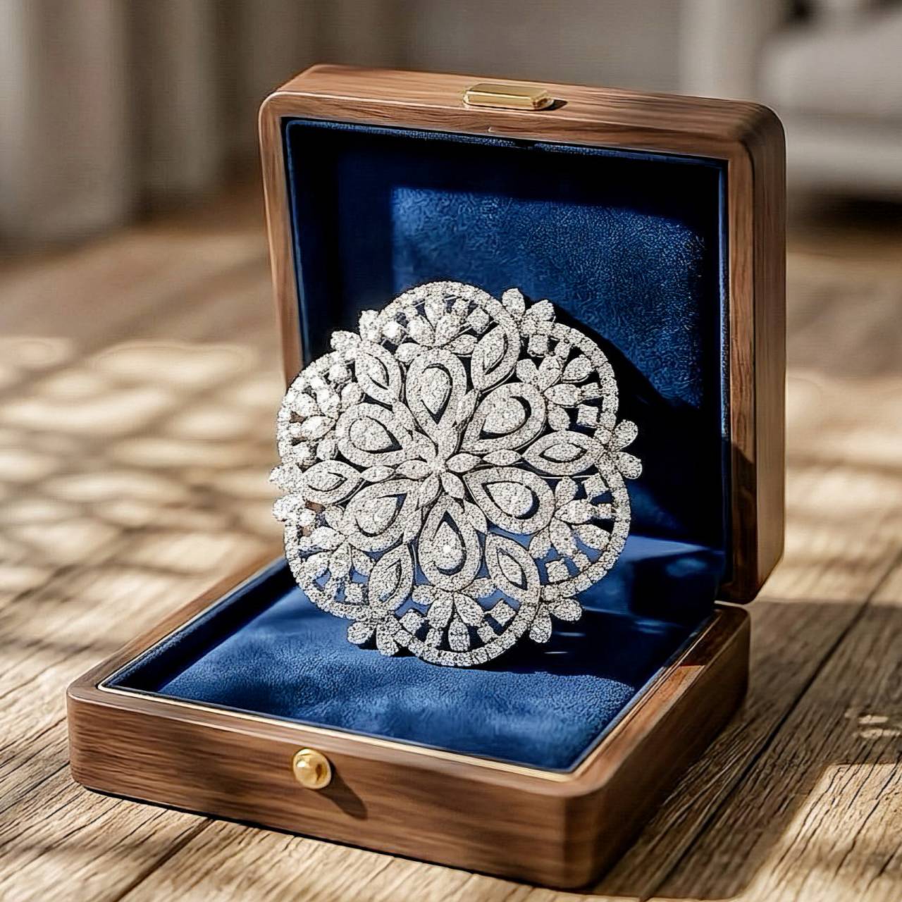 [29651] Majestic Bloom™ ✨ Diamond Lacework Brooch & Pendant  10.21 Carats  459,000 