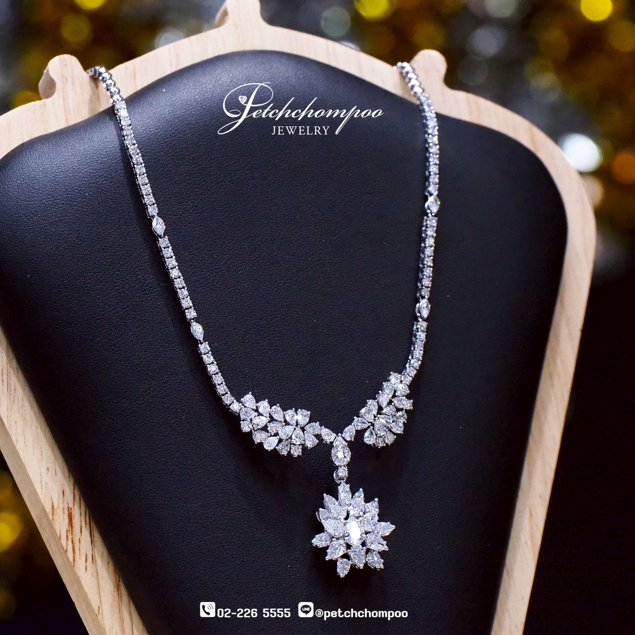 [27027] diamond necklace with diamond  pendant  399,000 