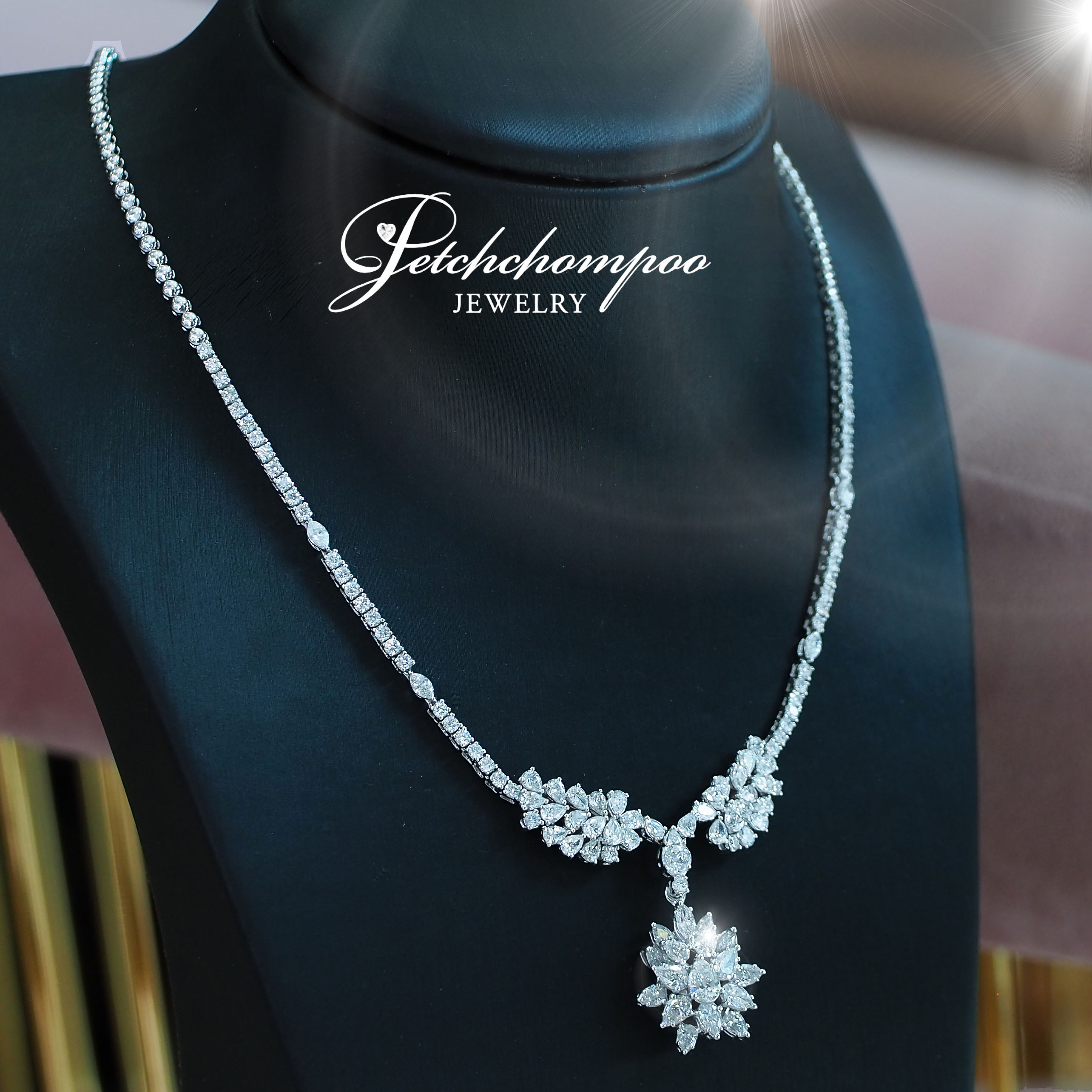 [27027] diamond necklace with diamond  pendant  399,000 